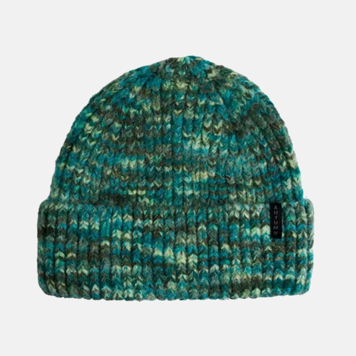 Autumn Marble Knit Beanie - Teal