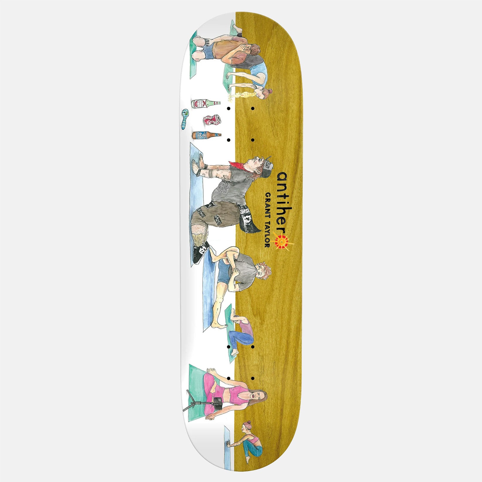 Anti Hero Linden Farted in Yoga 8.5" Deck Mehrfarbig Bild 1
