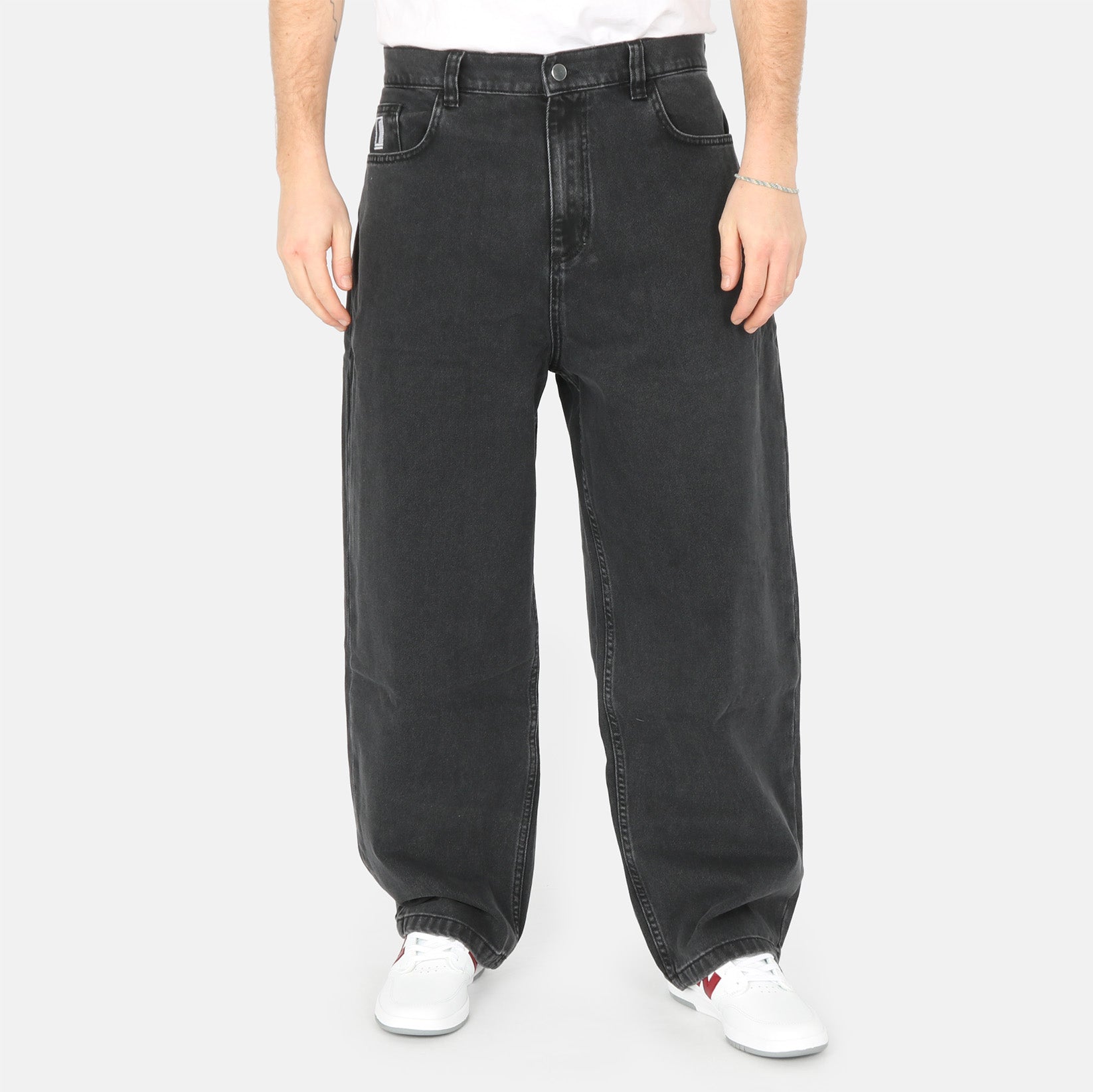 Blowout Baggy Jeans - Black Wash Black Bild 1