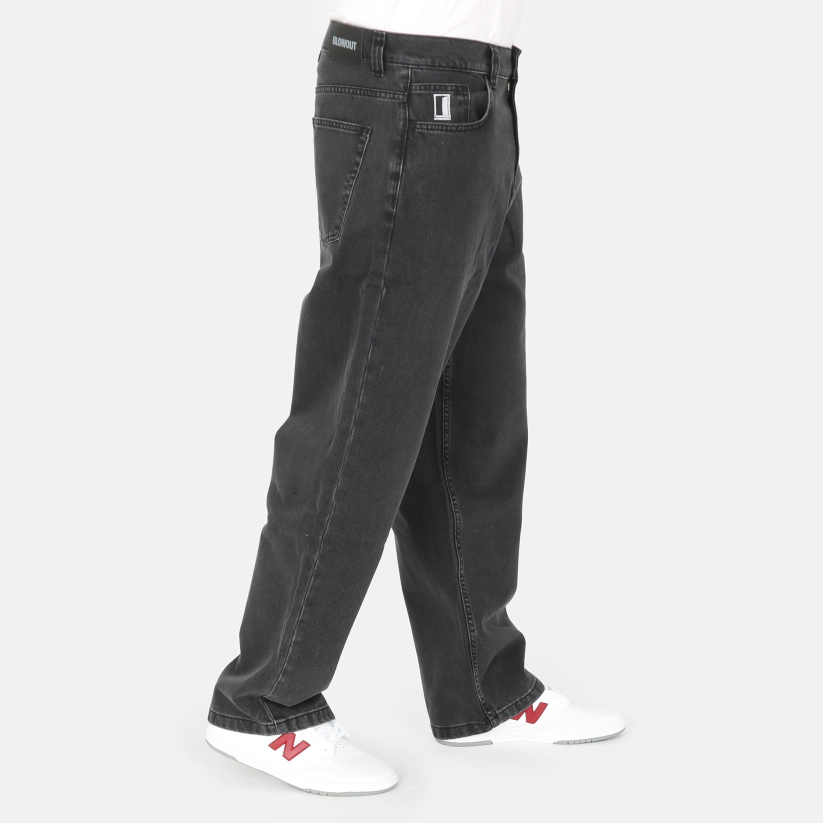 Blowout Baggy Jeans - Black Wash Black Bild 2