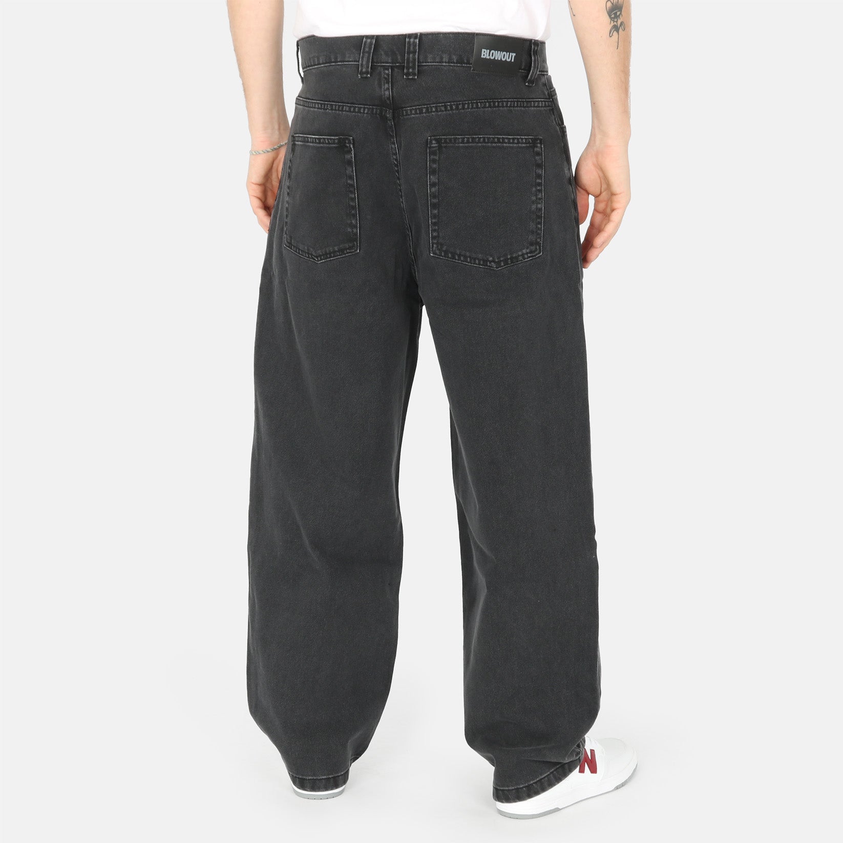 Blowout Baggy Jeans - Black Wash Black Bild 3