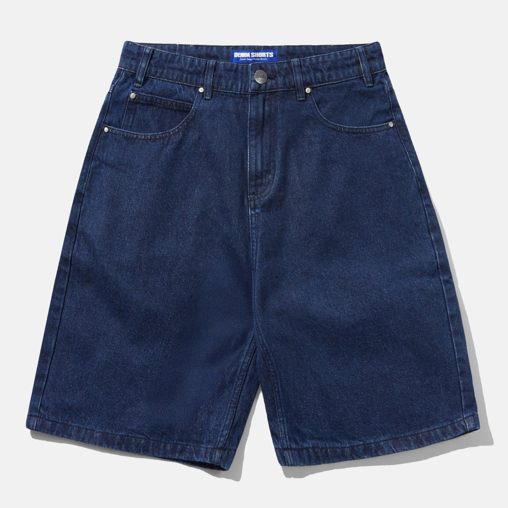 Butter Goods Drummer Baggy Denim Short - Raw Dark Indigo Blau Bild 2