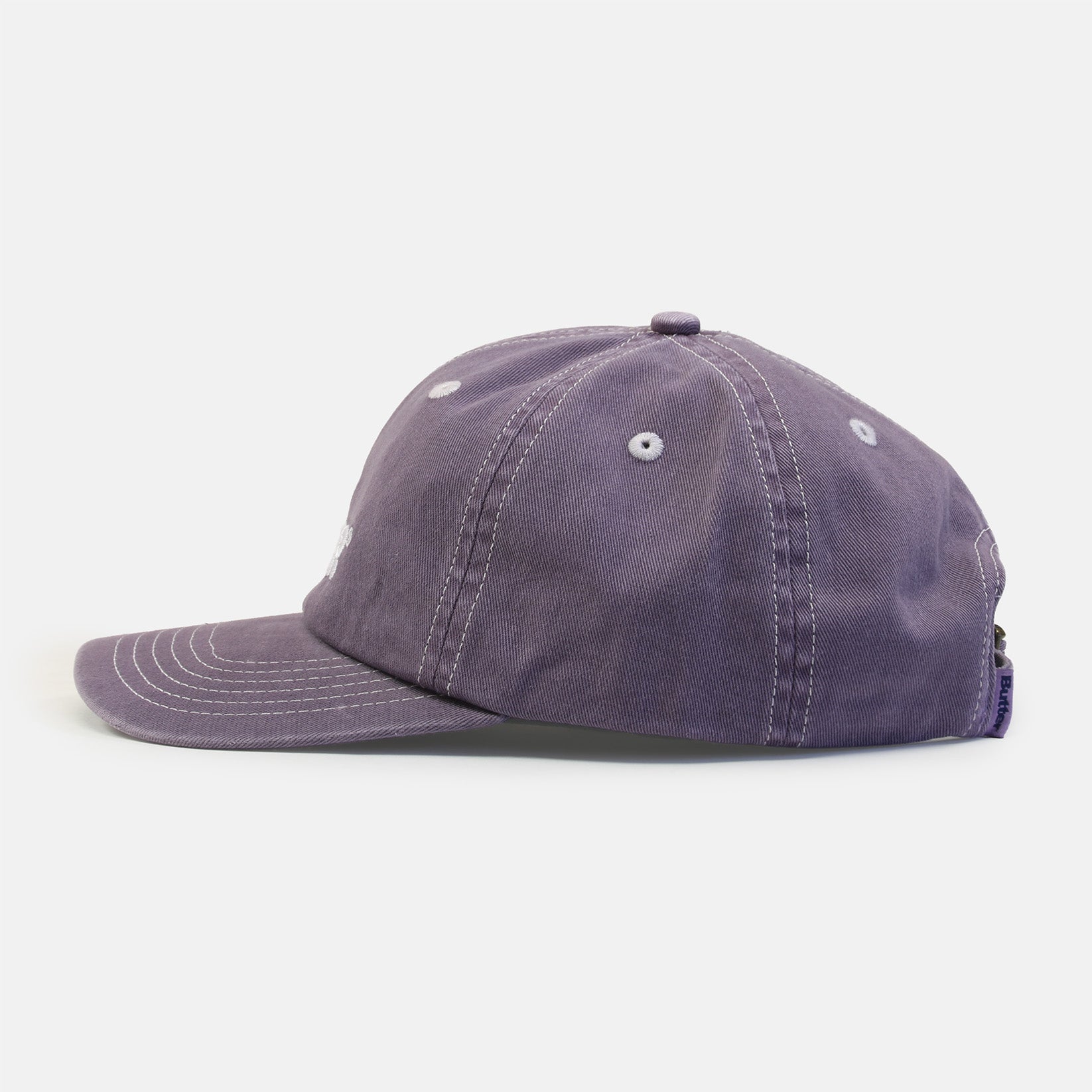 Butter Goods Rounded Logo 6 Panel Cap - Washed Eggplant Lila Bild 2