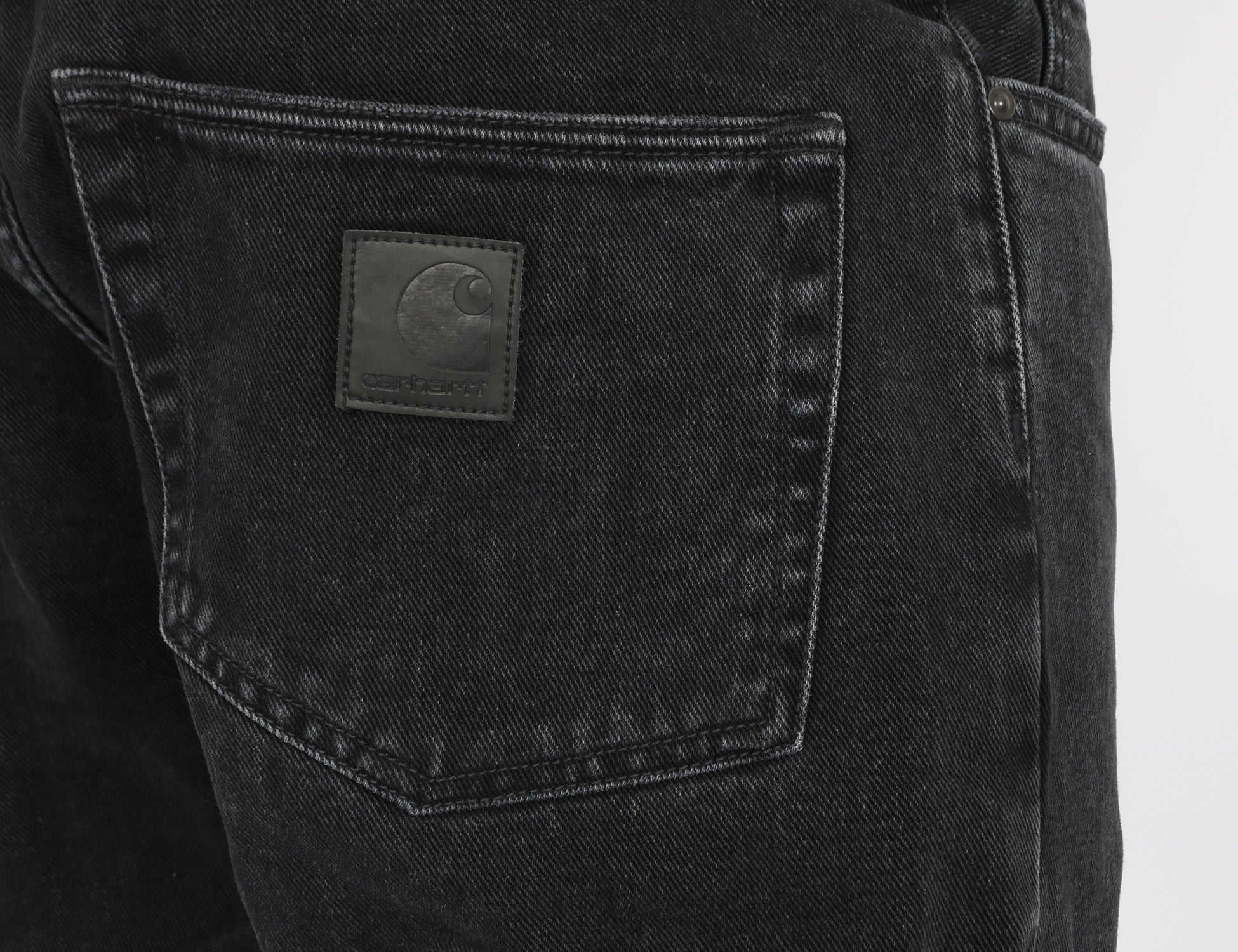 Carhartt WIP Klondike Jeans - Black Stone Washed Schwarz Bild 4