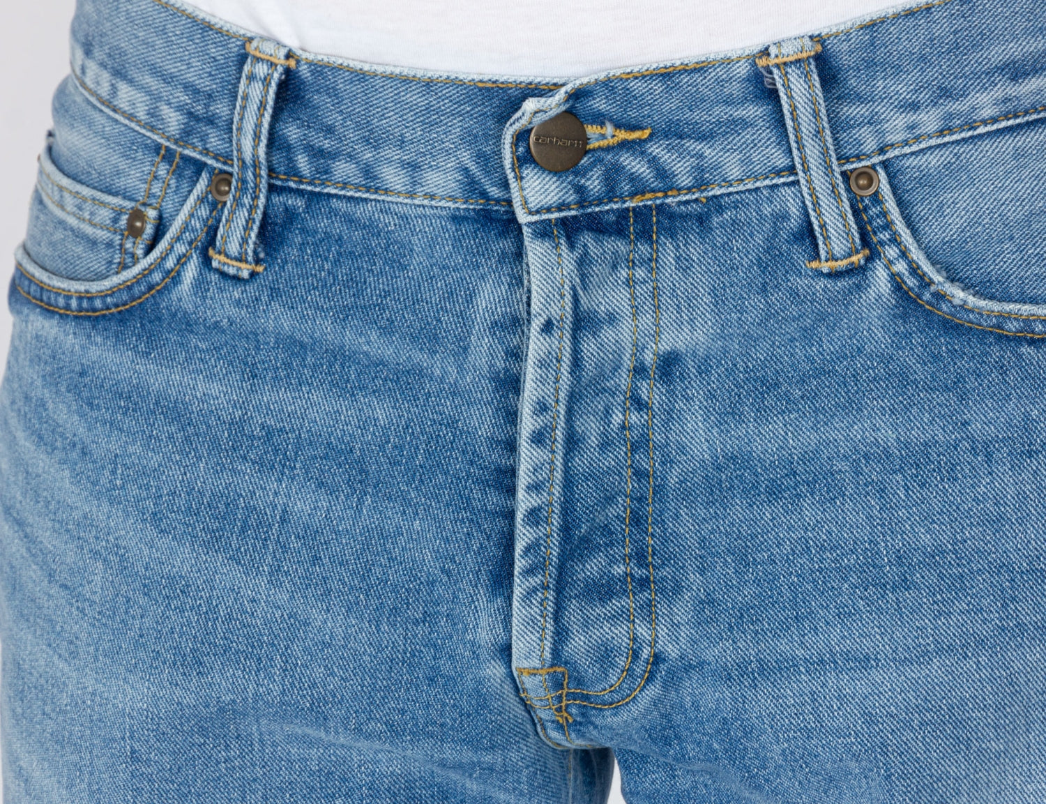 Carhartt WIP Klondike Pant - Blue Light Used Wash Blau Bild 4