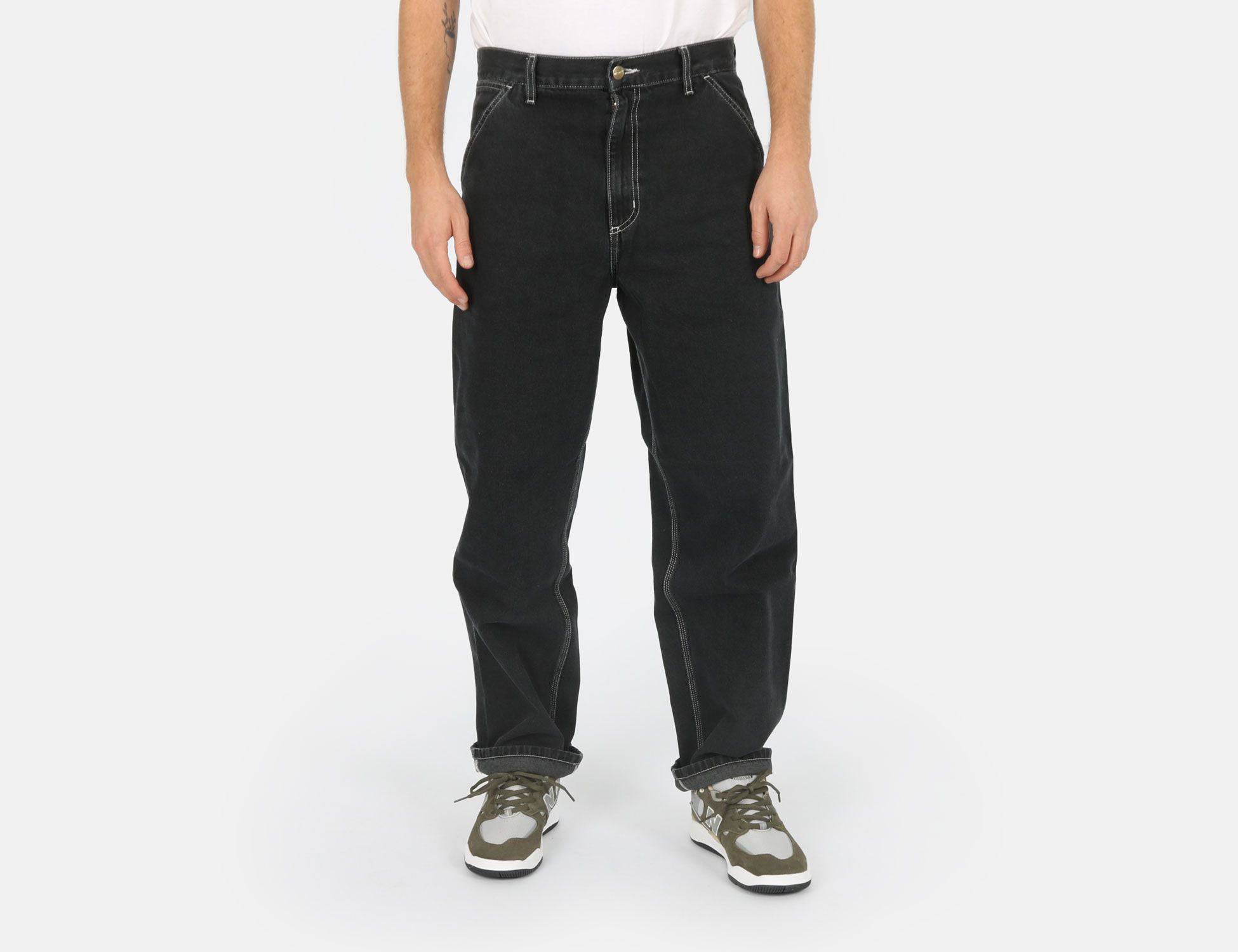 Carhartt WIP Simple Pant - Black stone washed Schwarz Bild 1