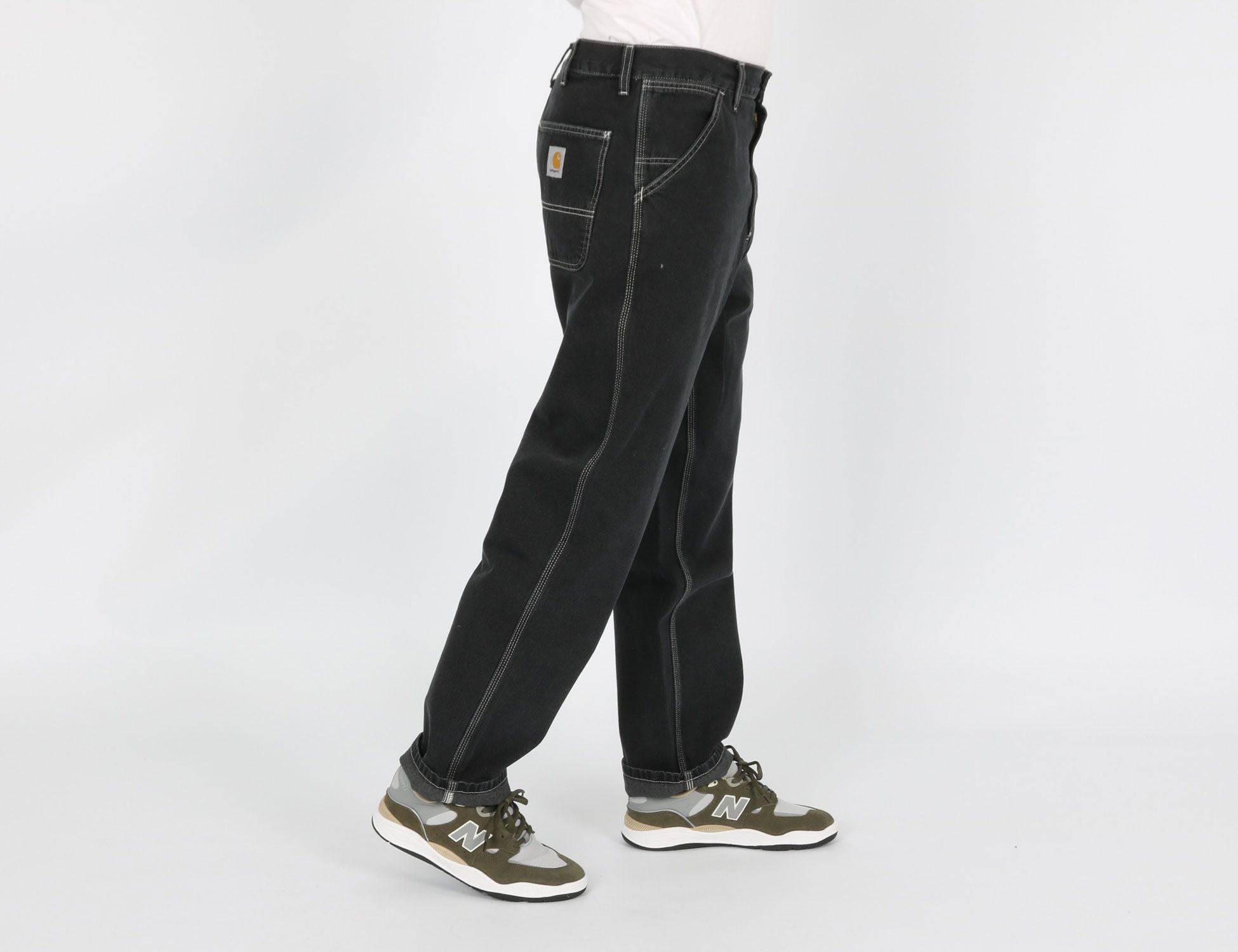 Carhartt WIP Simple Pant - Black stone washed Schwarz Bild 2