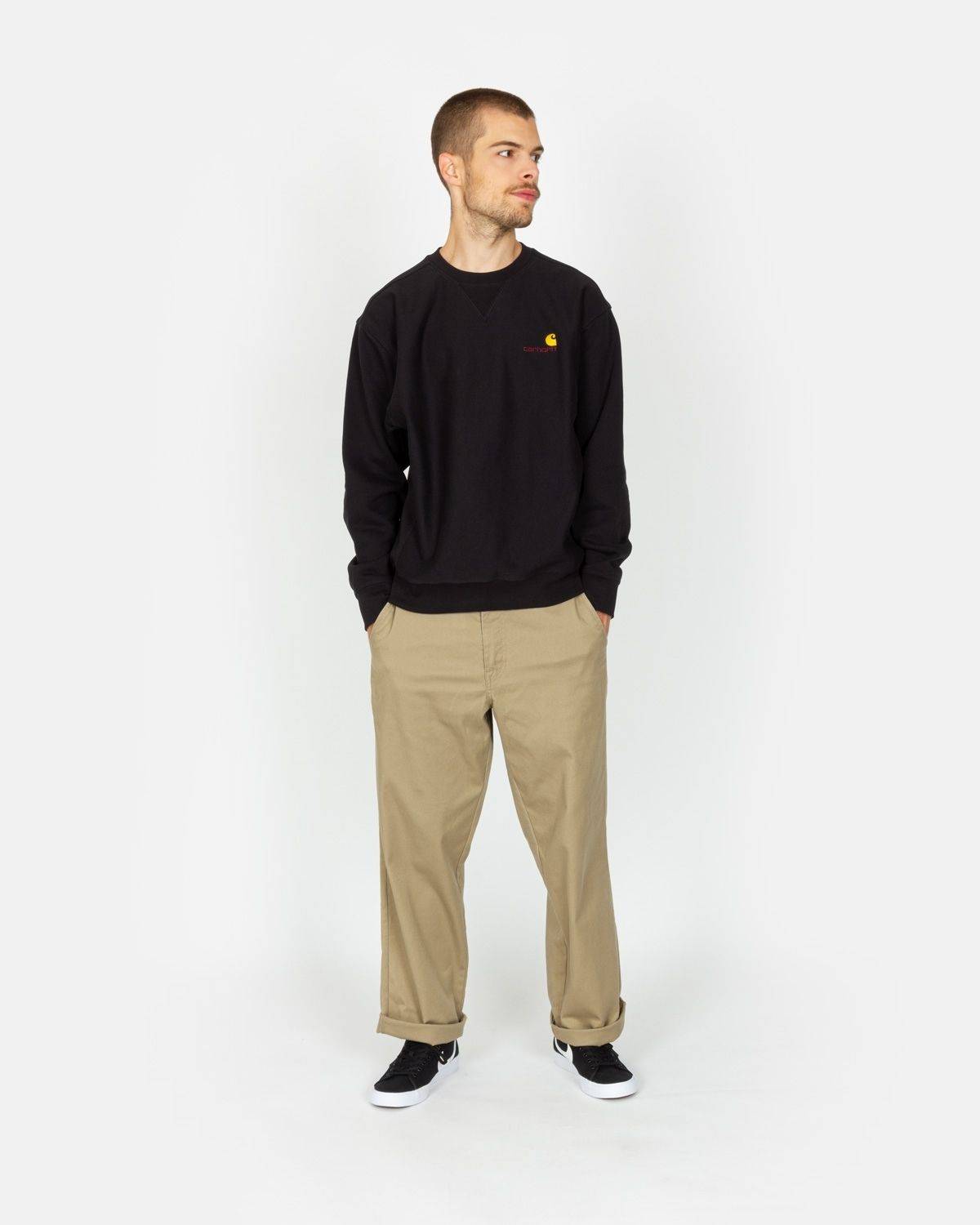 Carhartt WIP American Script Crew Neck - Black Schwarz Bild 4