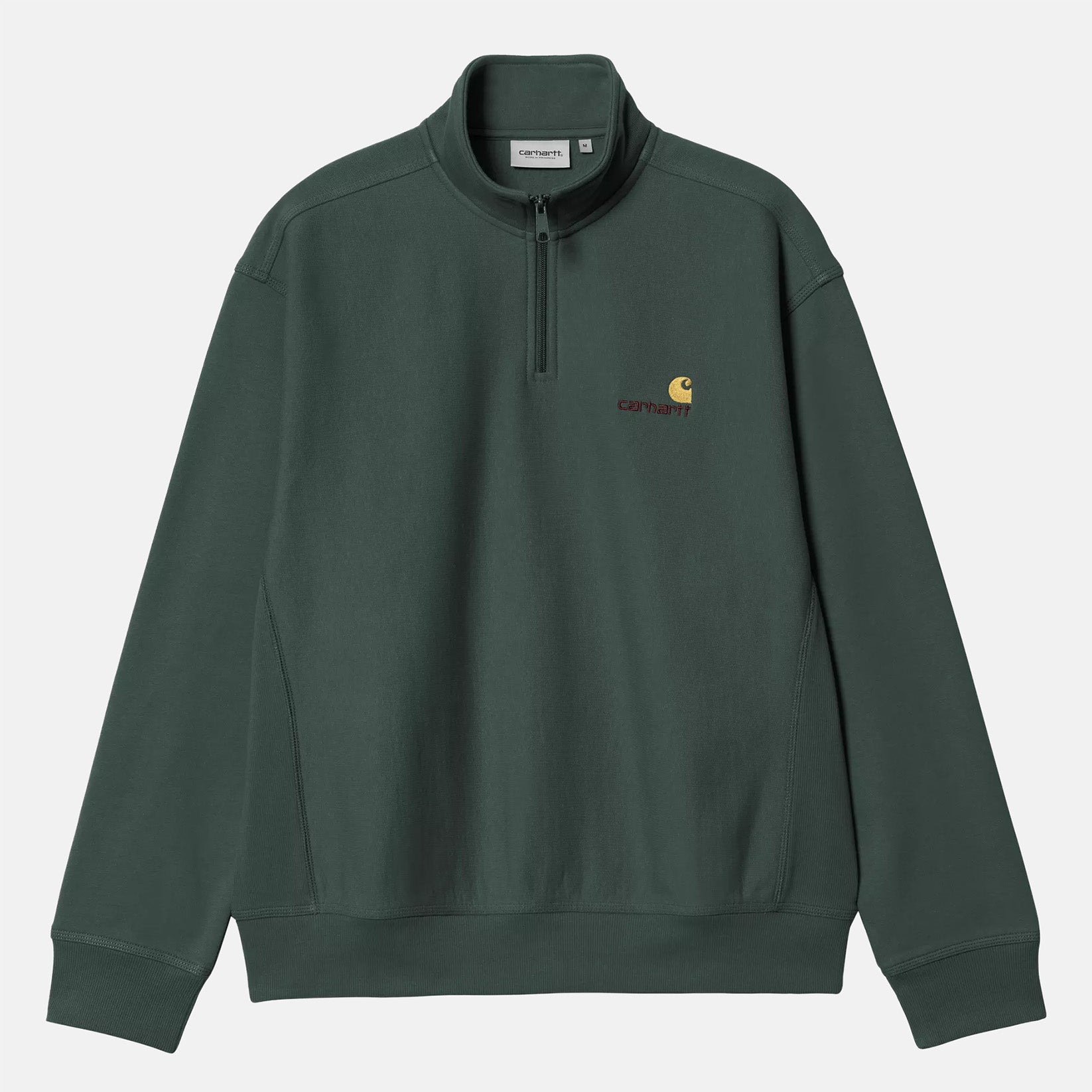 Carhartt WIP American Script Half Zip - Kale Green Grün Bild 1