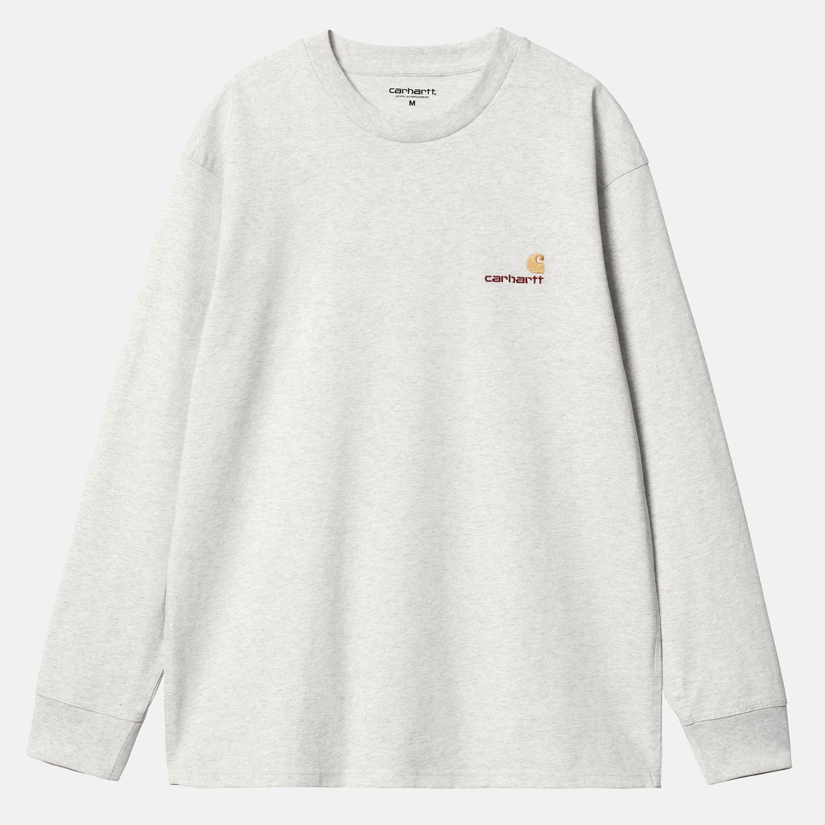 Carhartt WIP American Script Longsleeve - Grey Heather Grau Bild 1