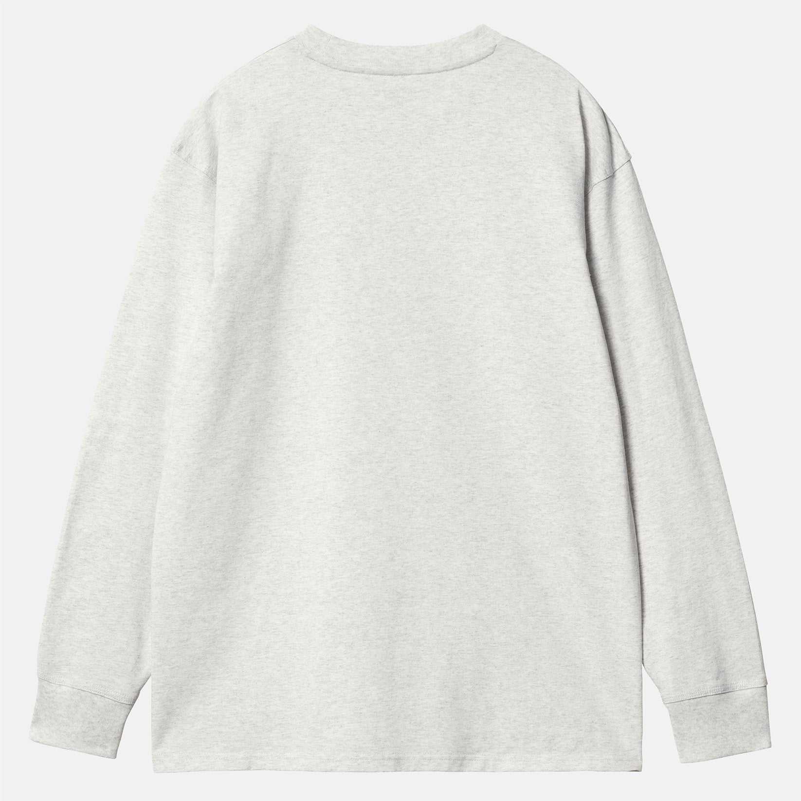 Carhartt WIP American Script Longsleeve - Grey Heather Grau Bild 2