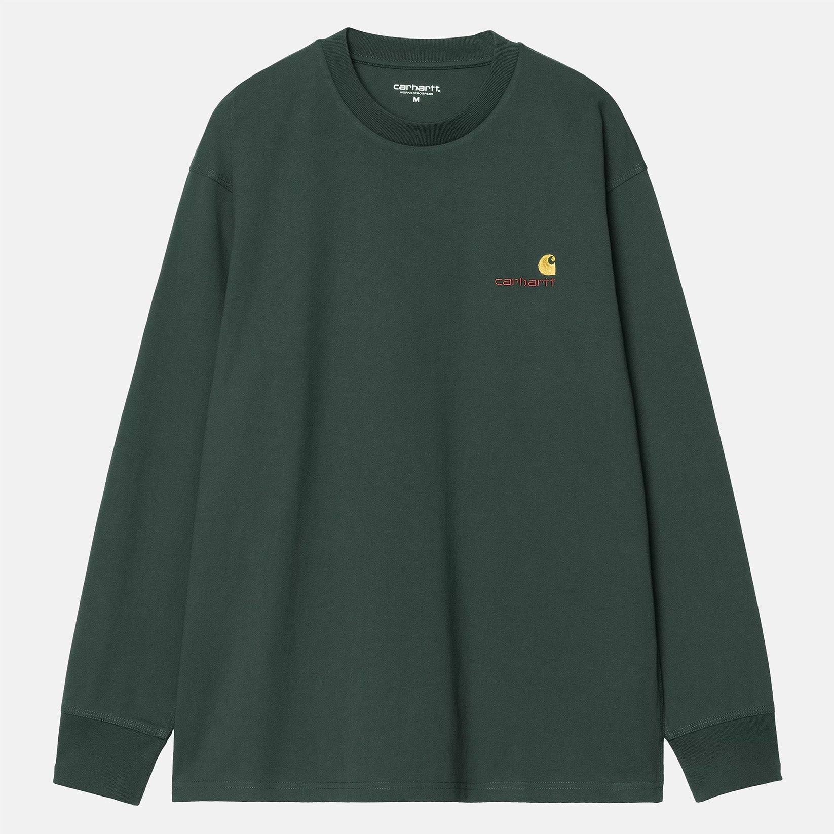 Carhartt WIP American Script Longsleeve - Kale Green Grün Bild 1