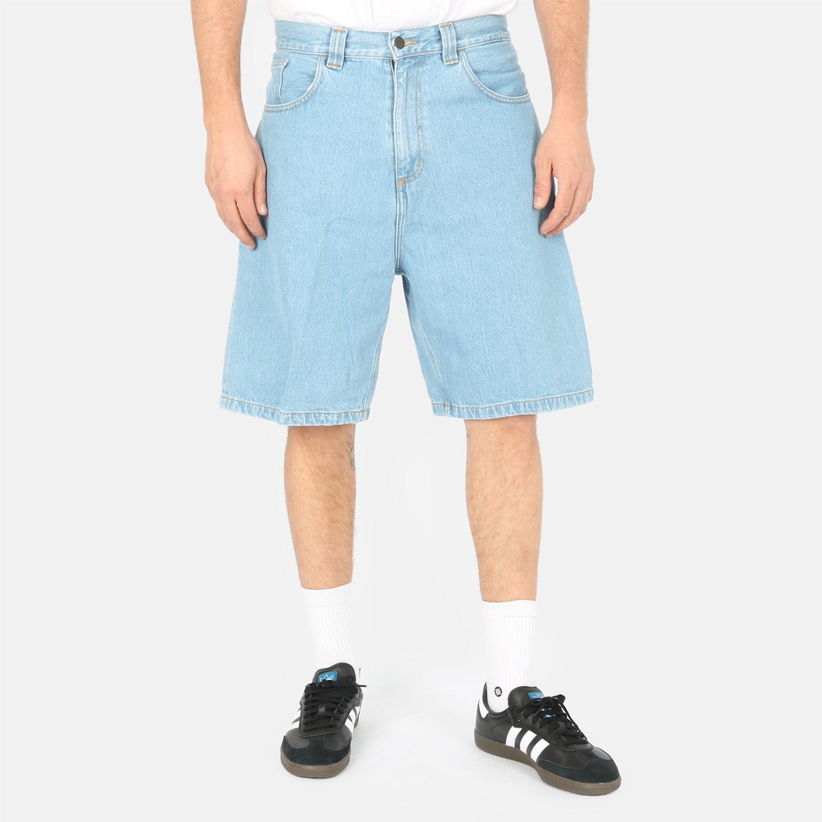 Carhartt WIP Brandon Baggy Short - Blue Stone Bleached Blau Bild 1
