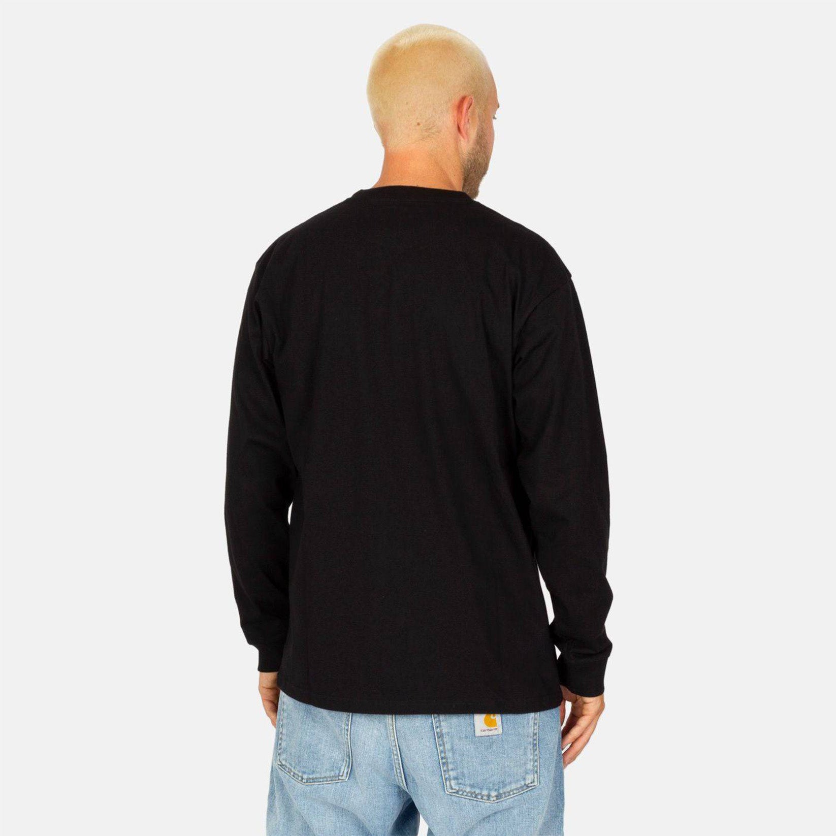 Carhartt WIP Chase Longsleeve - Black / Gold Schwarz Bild 2