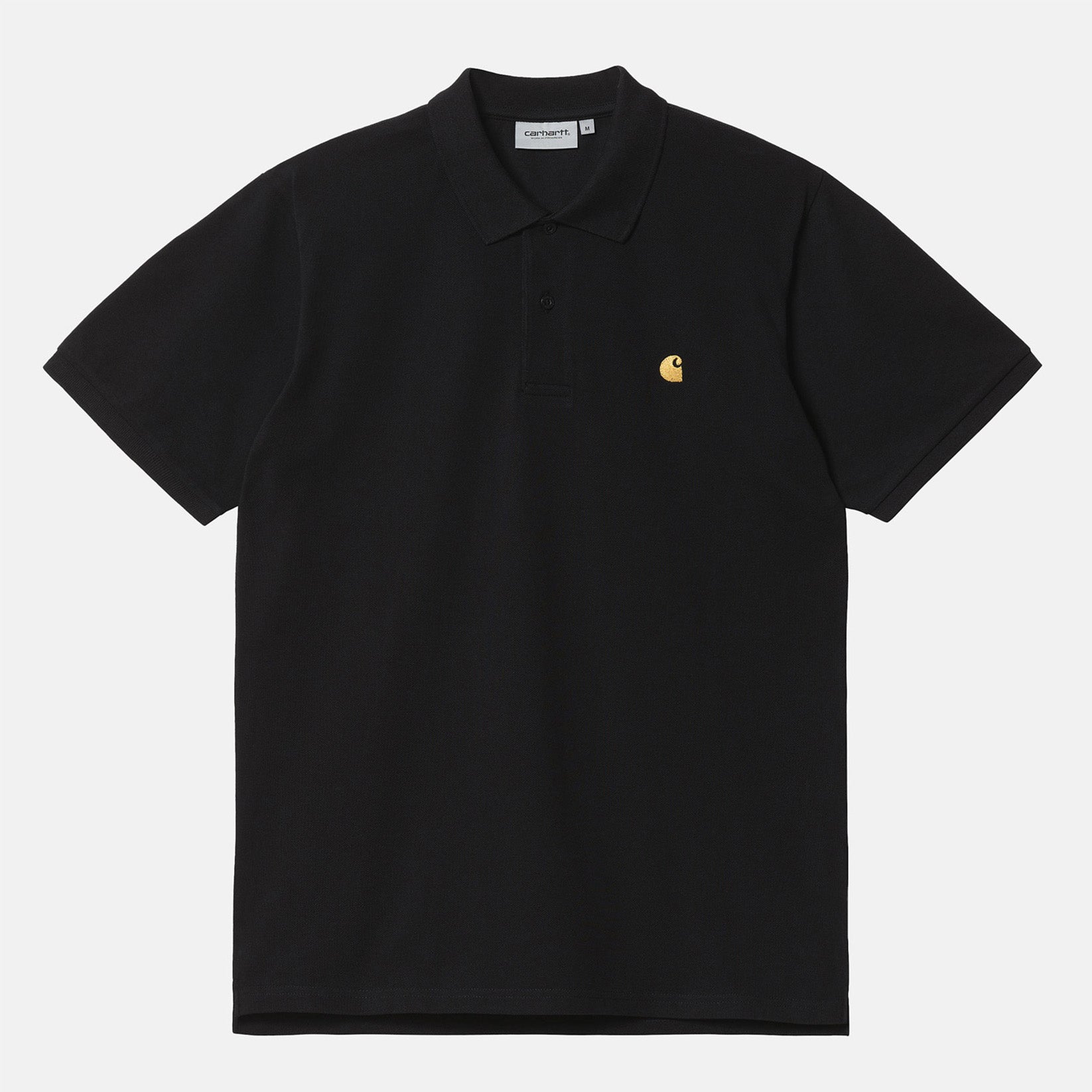 Carhartt WIP Chase Pique Polo - Black / Gold Schwarz Bild 1