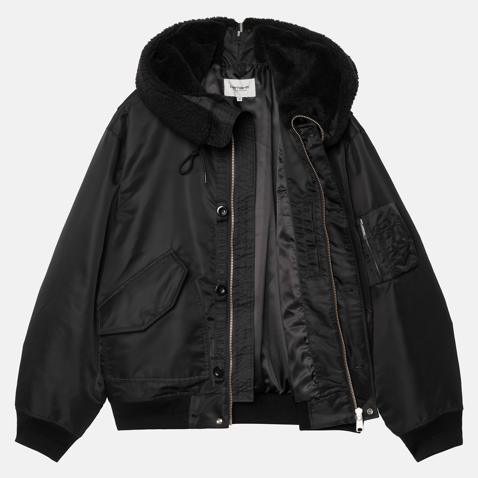 Carhartt WIP HD Oltera Bomber Jacket - Black Schwarz Bild 3