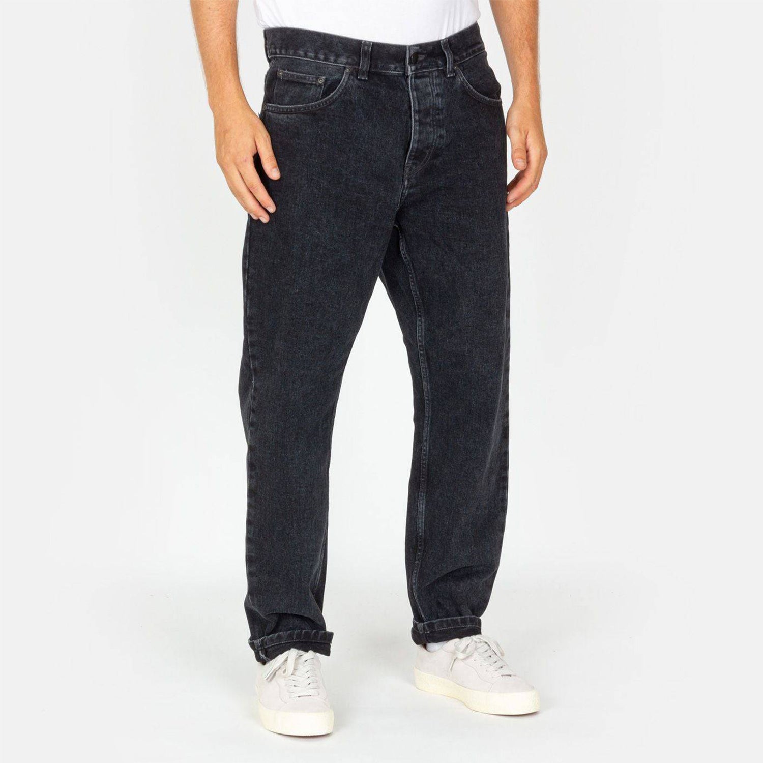 Carhartt WIP Newel Pant - Black stone washed Schwarz Bild 1