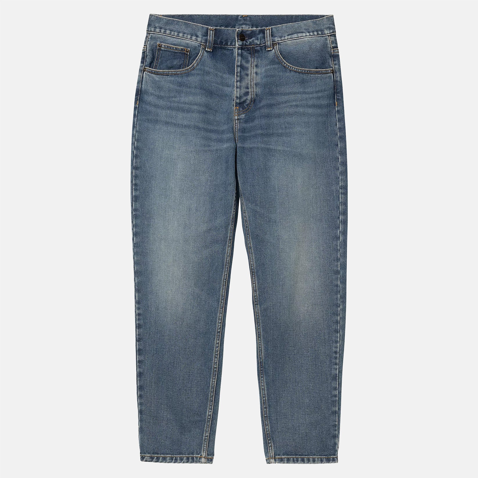 Carhartt WIP Newel Pant - Blue Dark Used Wash Blau Bild 2