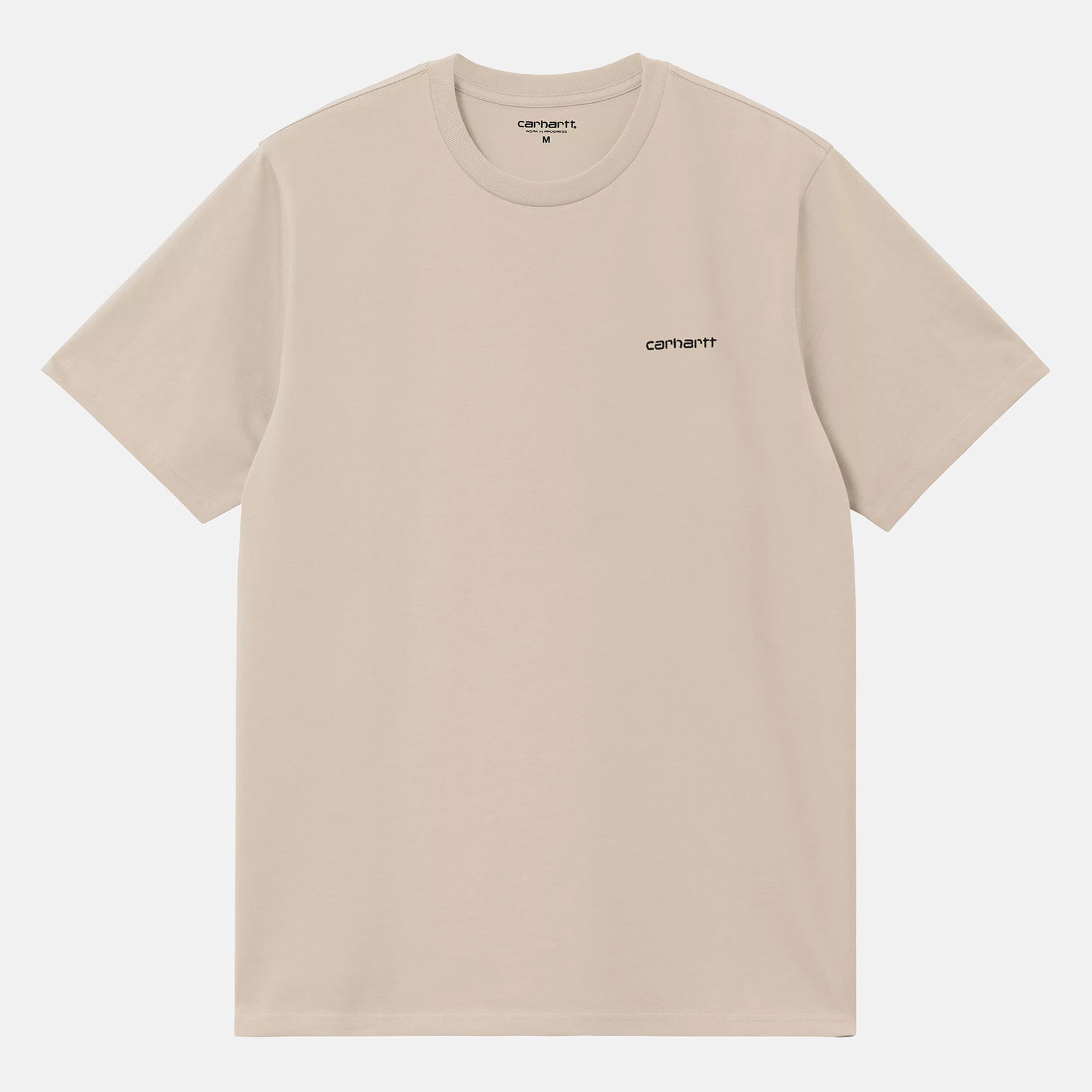 Carhartt WIP Script Embroidery T-Shirt - Fleur De Sel / Black Braun Bild 1