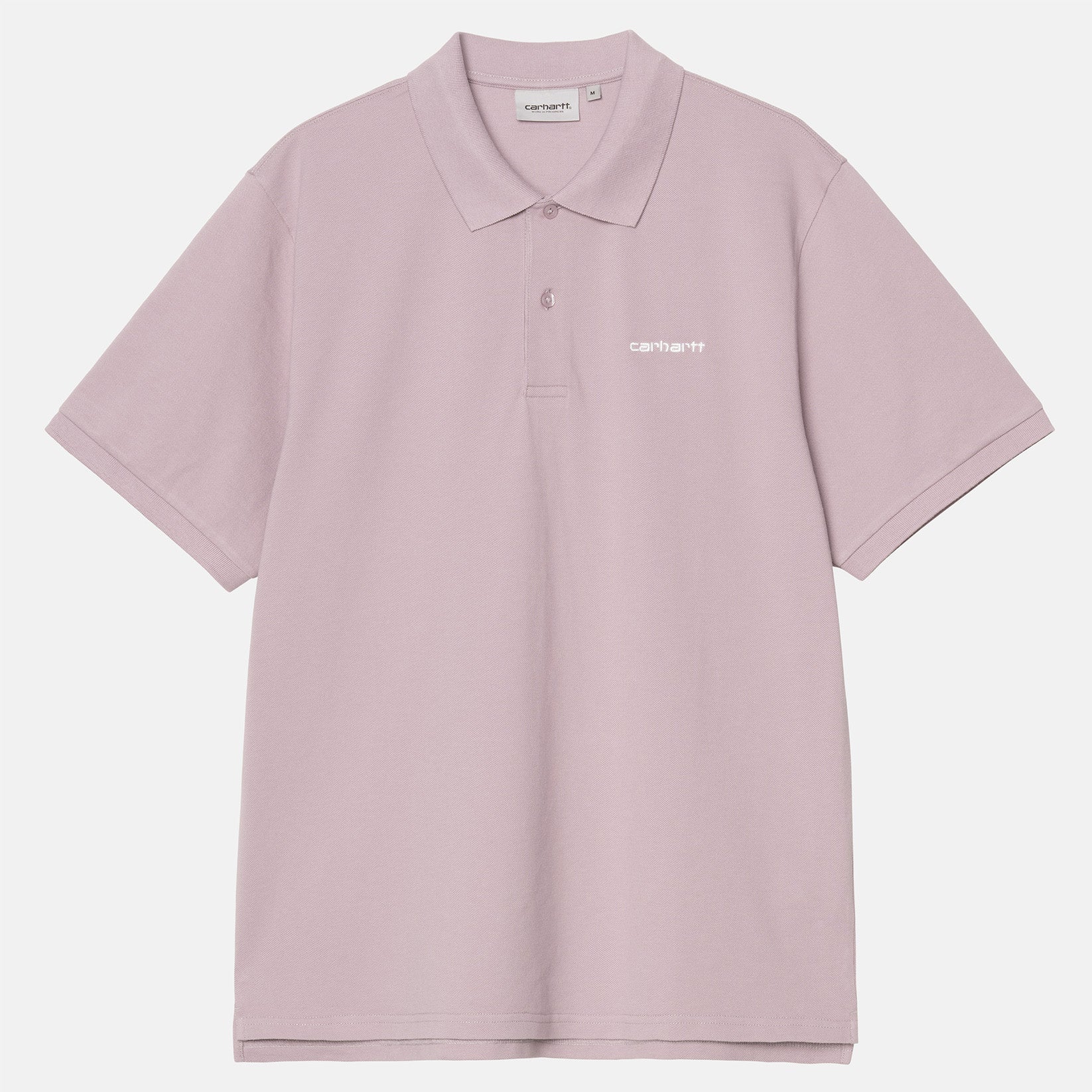 Carhartt WIP Script Polo - Pink Fog Pink Bild 1