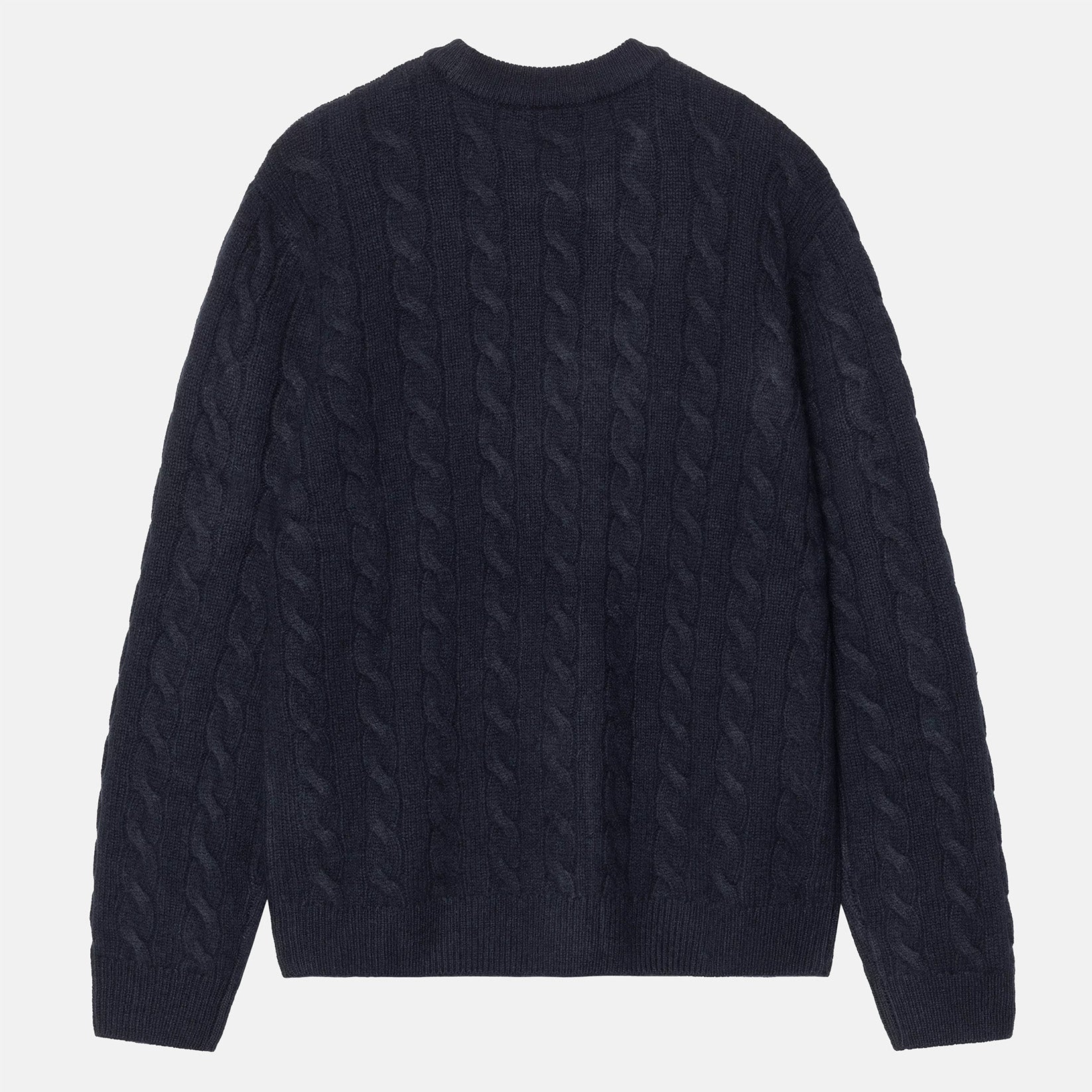 Carhartt WIP Signature Sweater - Deep Night / Glassy Pink Blau Bild 2