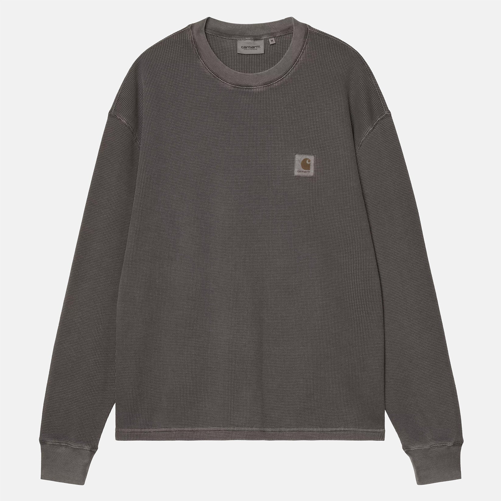 Carhartt WIP Vista Waffle Longsleeve - Black Garment Dyed Schwarz Bild 1