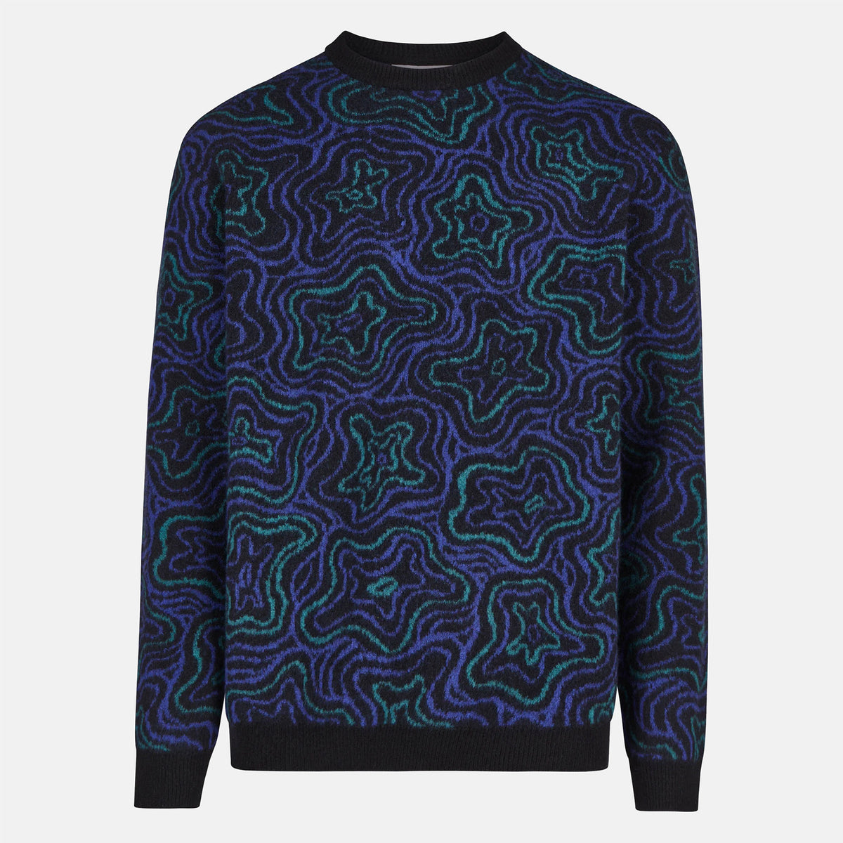 Cleptomanicx Scribbles Knit Crewneck - Black Schwarz Bild 1