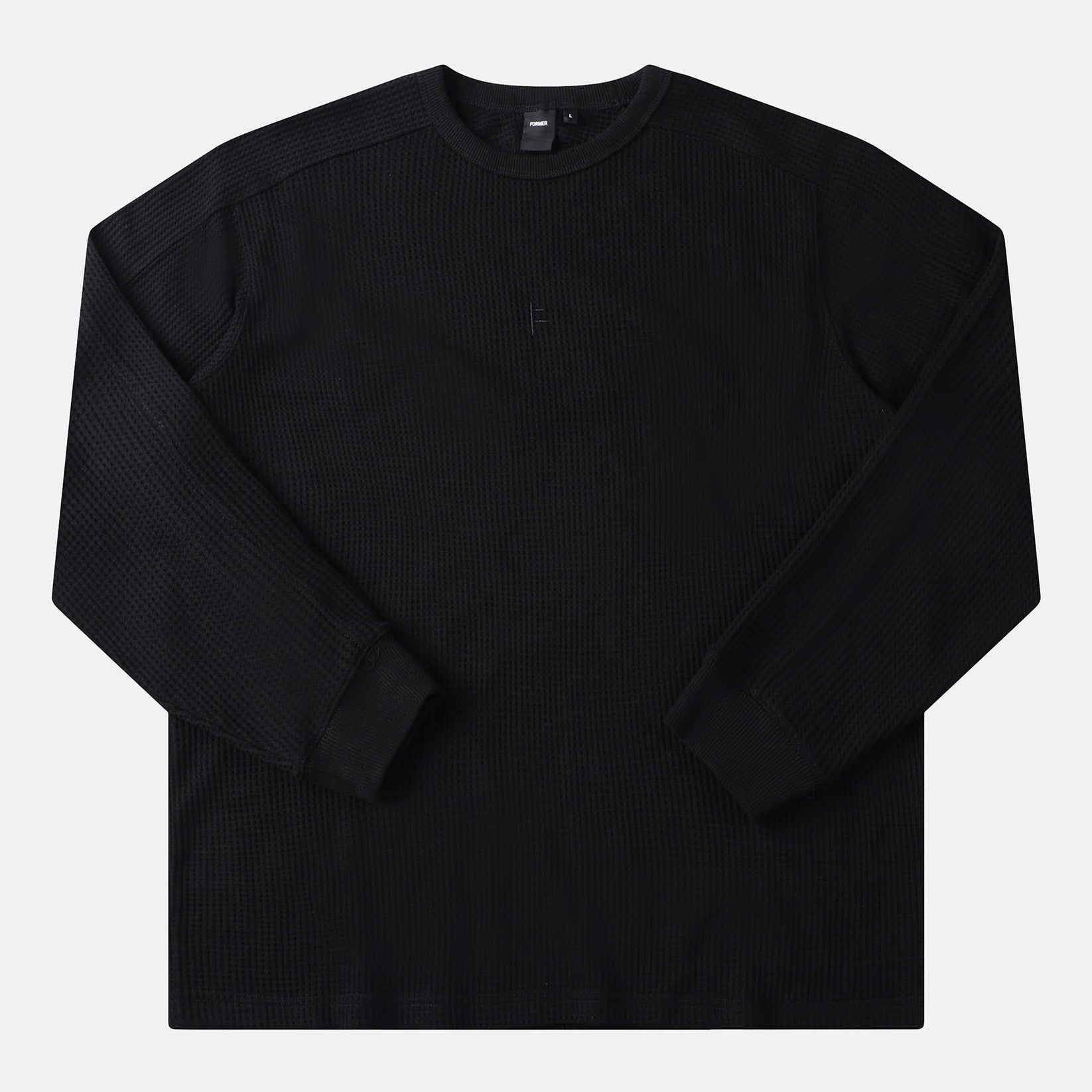 Former Franchise Waffle Longsleeve - Black Schwarz Bild 1