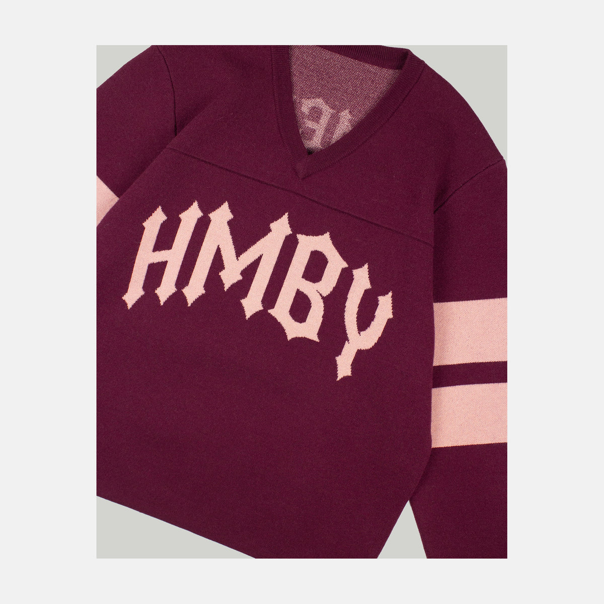 Homeboy TRIC Knit Pullover - Maroon Washed – Herstelleransicht 4
