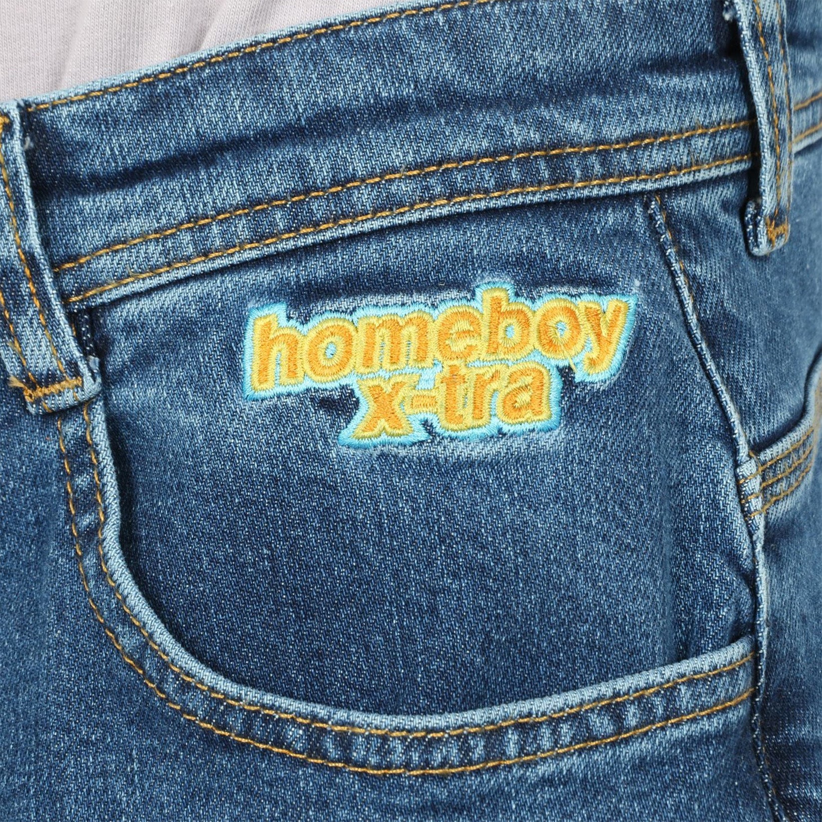 Homeboy X-tra Monster Denim - Washed Blue Denim Bild 4