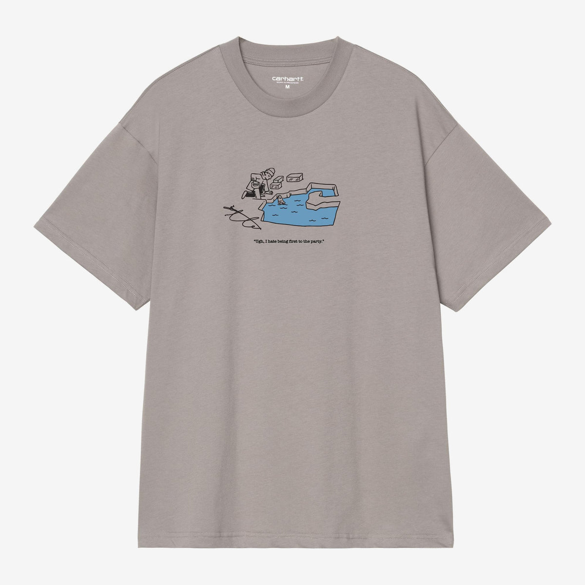 Carhartt WIP Ice Fishing T-Shirt - Shady Grey, Vorderansicht