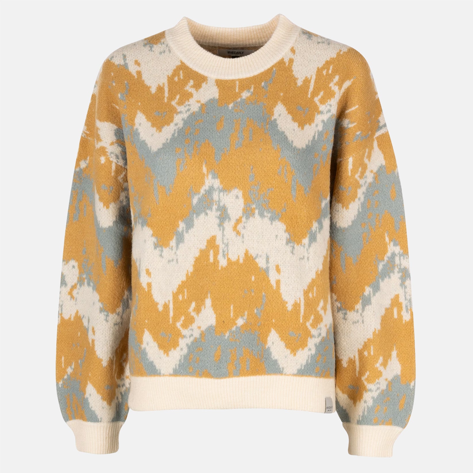 Iriedaily Boxy Fluff Knit Pullover - Khaki Grey Beige Bild 1