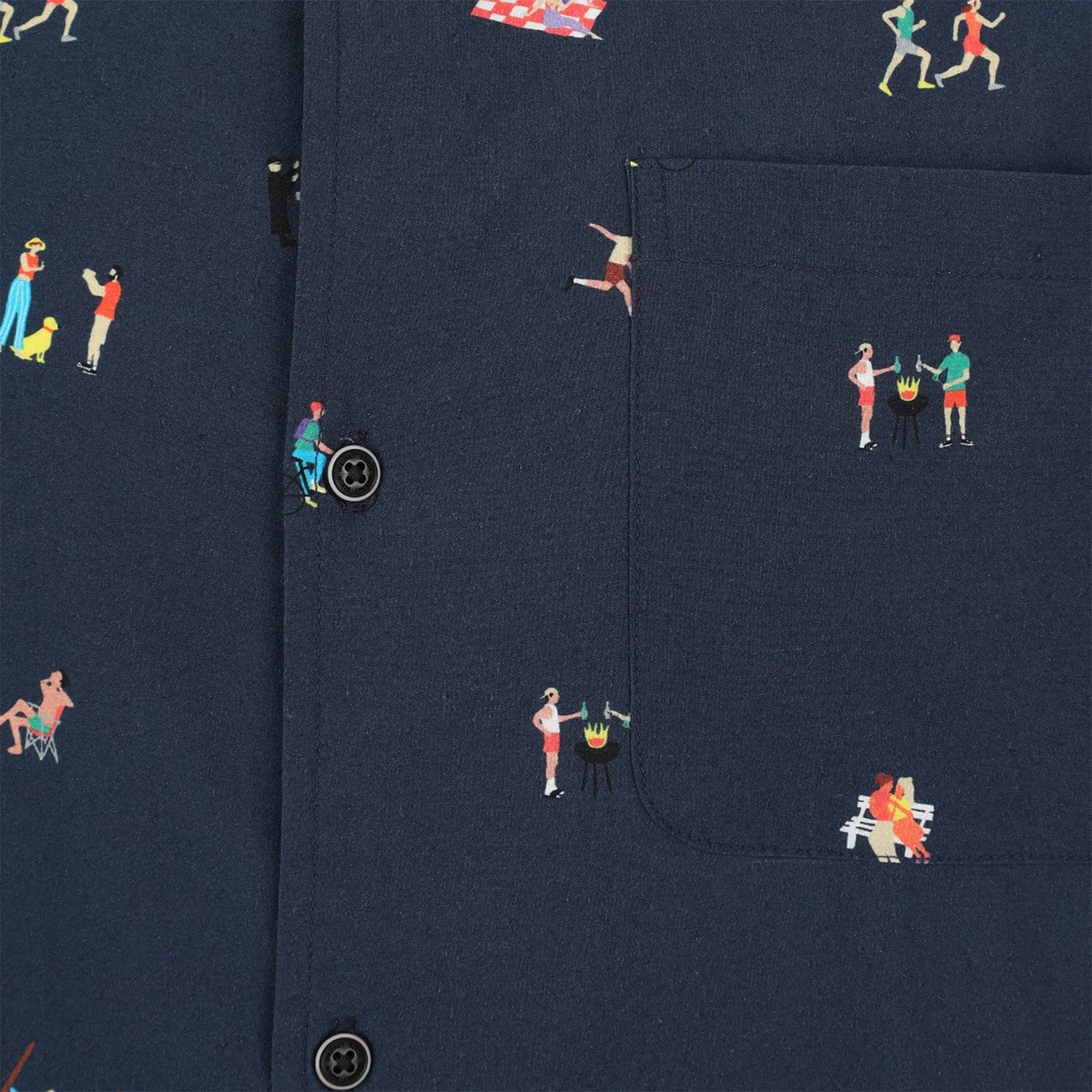 Iriedaily Resorio Hemd - Marine Blau Bild 3