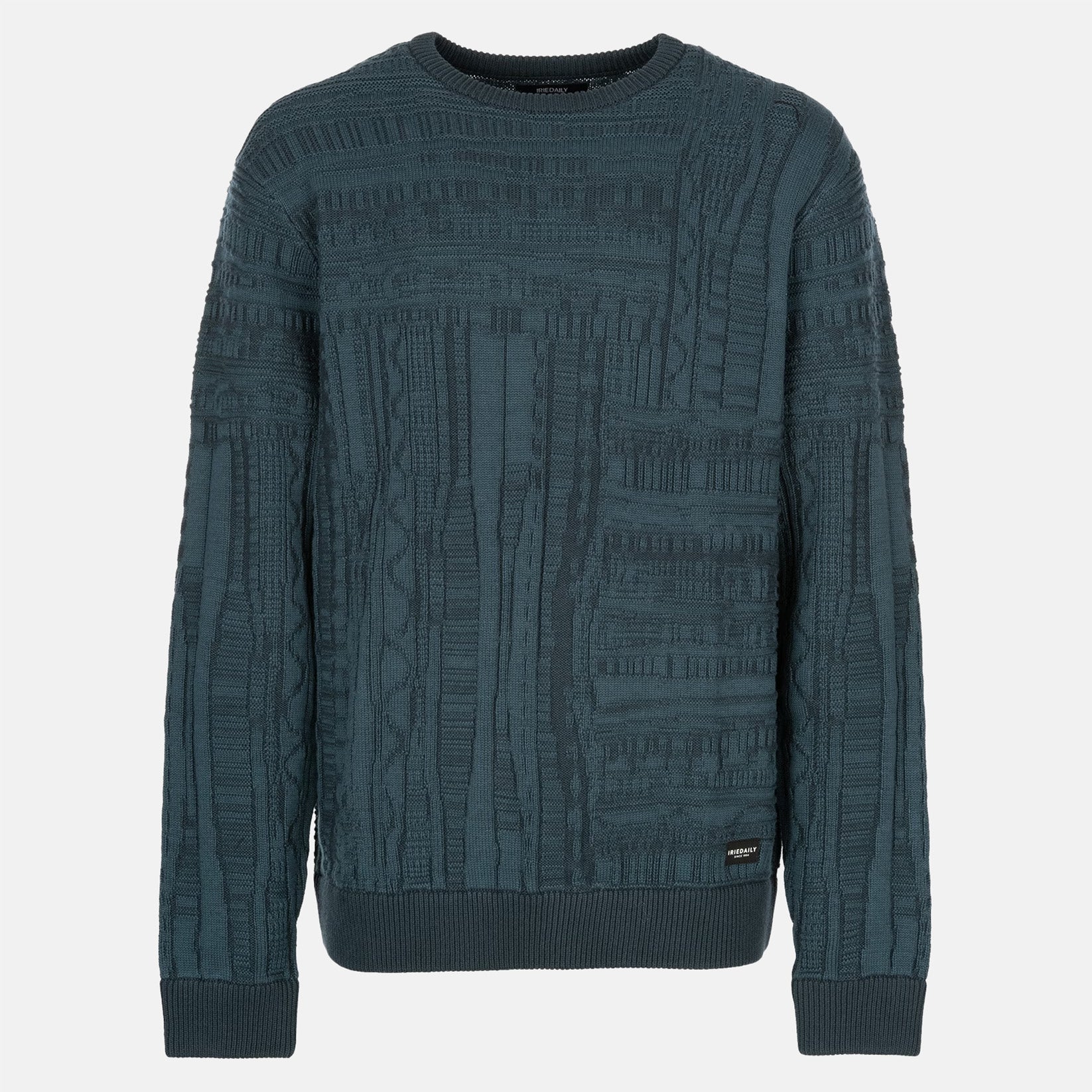 Iriedaily Theo Structure Knit Pullover - Dark Jungle Grün Bild 1