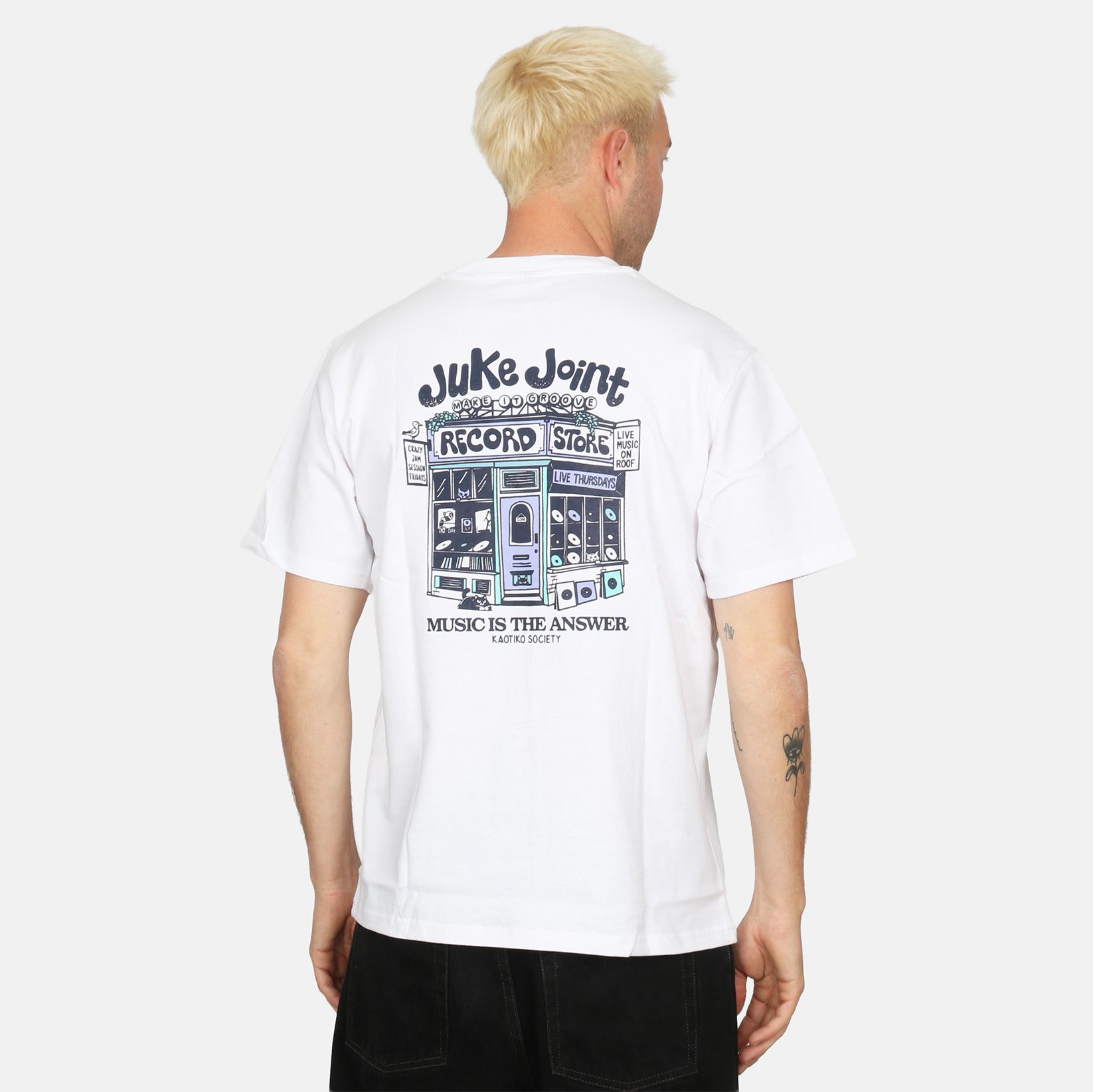 Kaotiko Juke Joint Organic Cotton T-Shirt - White Weiß Bild 1