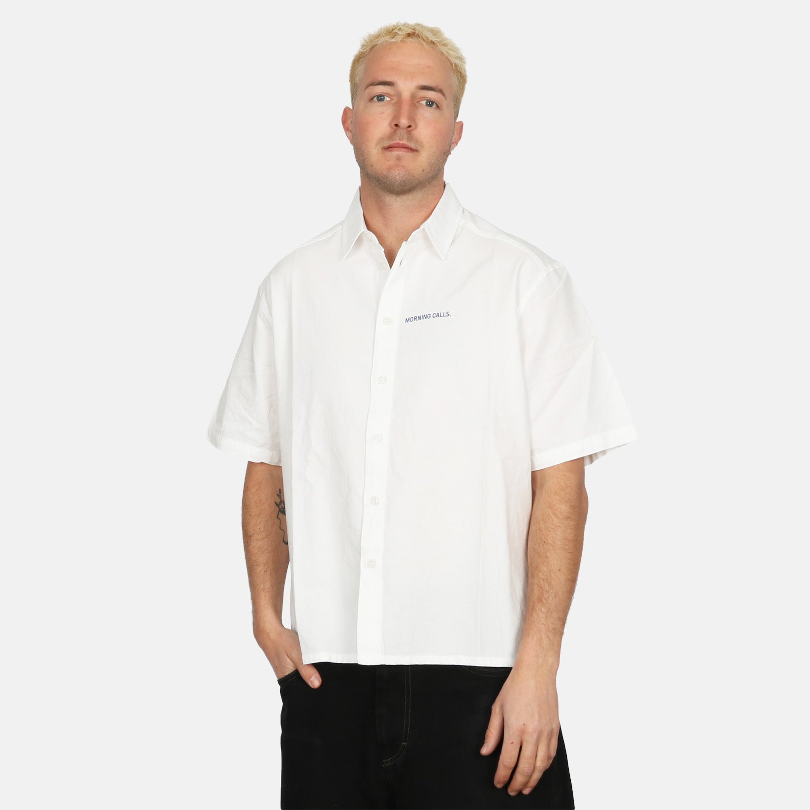 Kaotiko Paris Coffee Hemd - White Weiß Bild 2