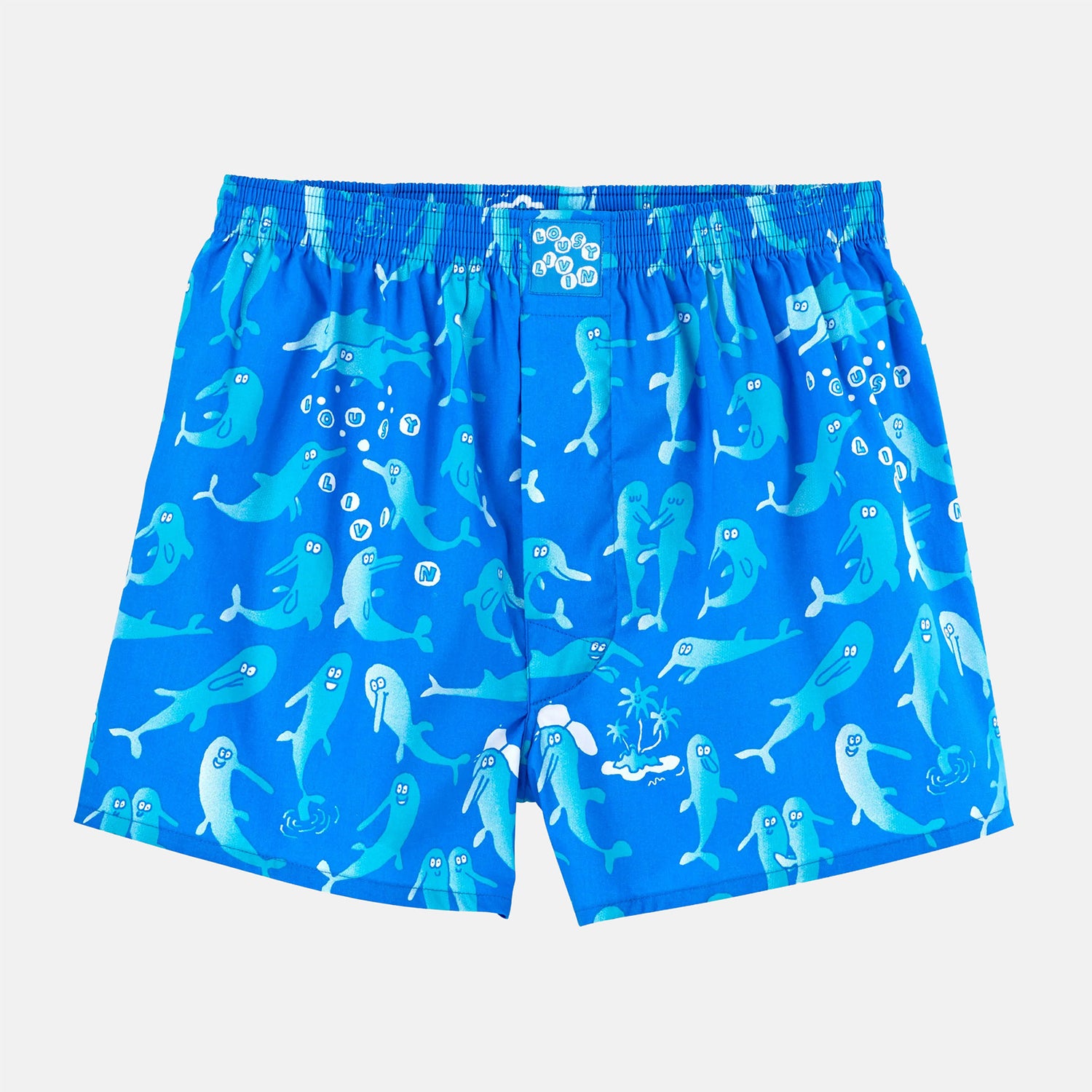 Lousy Livin Dolphins Boxershort - Oceans Blau Bild 1