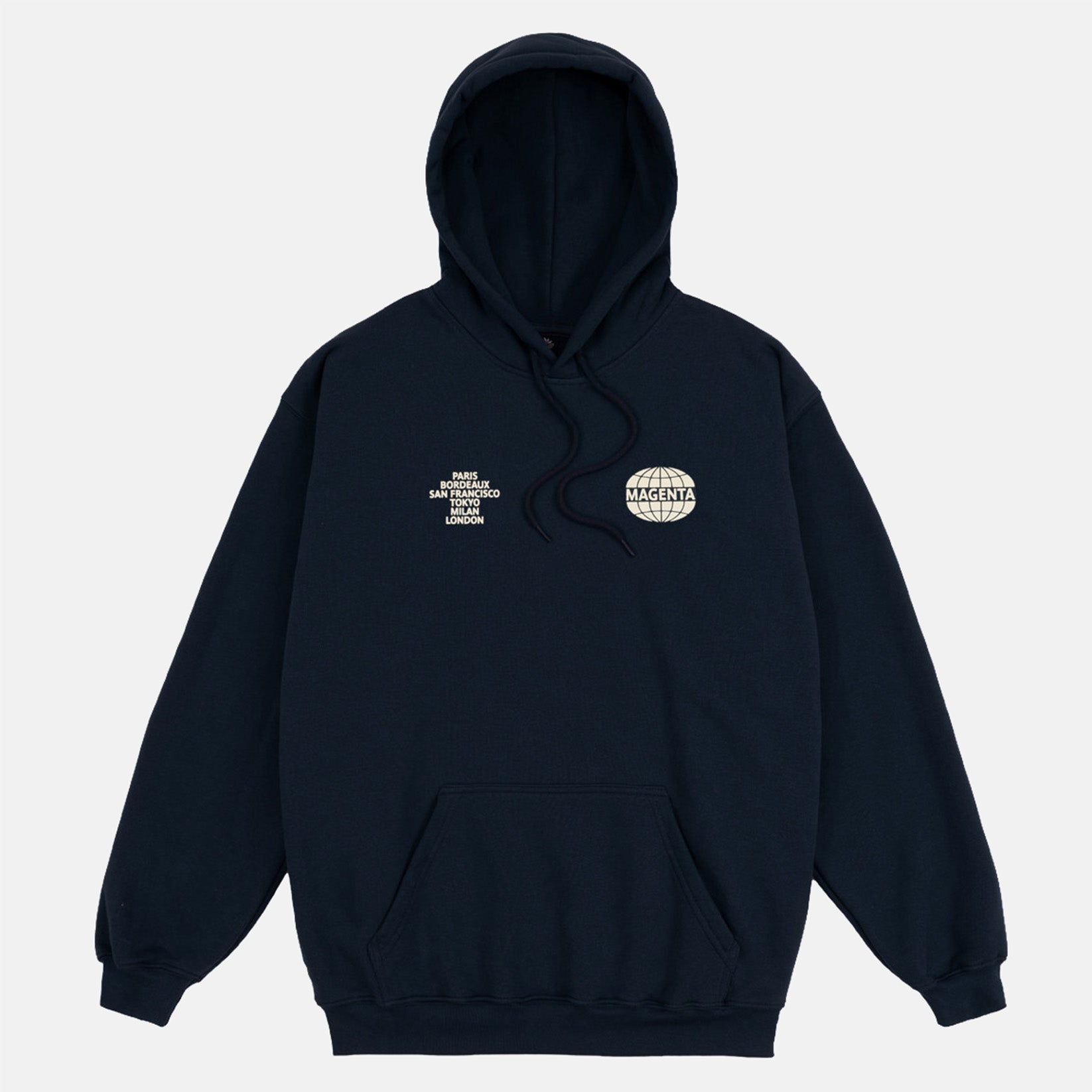 Magenta World Hoodie - Navy Blue Blau Bild 1