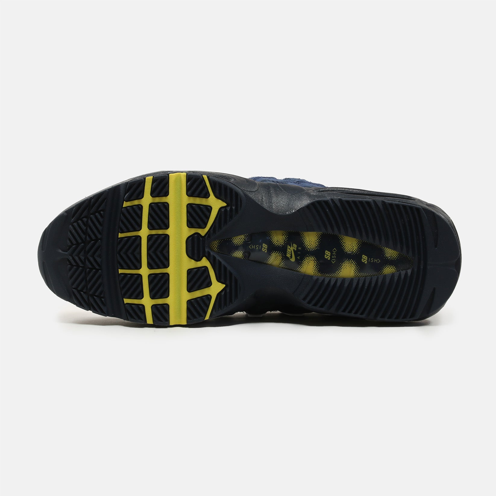 Nike SB Air Max 95 Sneaker - Obsidian / Speed Yellow Blau Bild 4