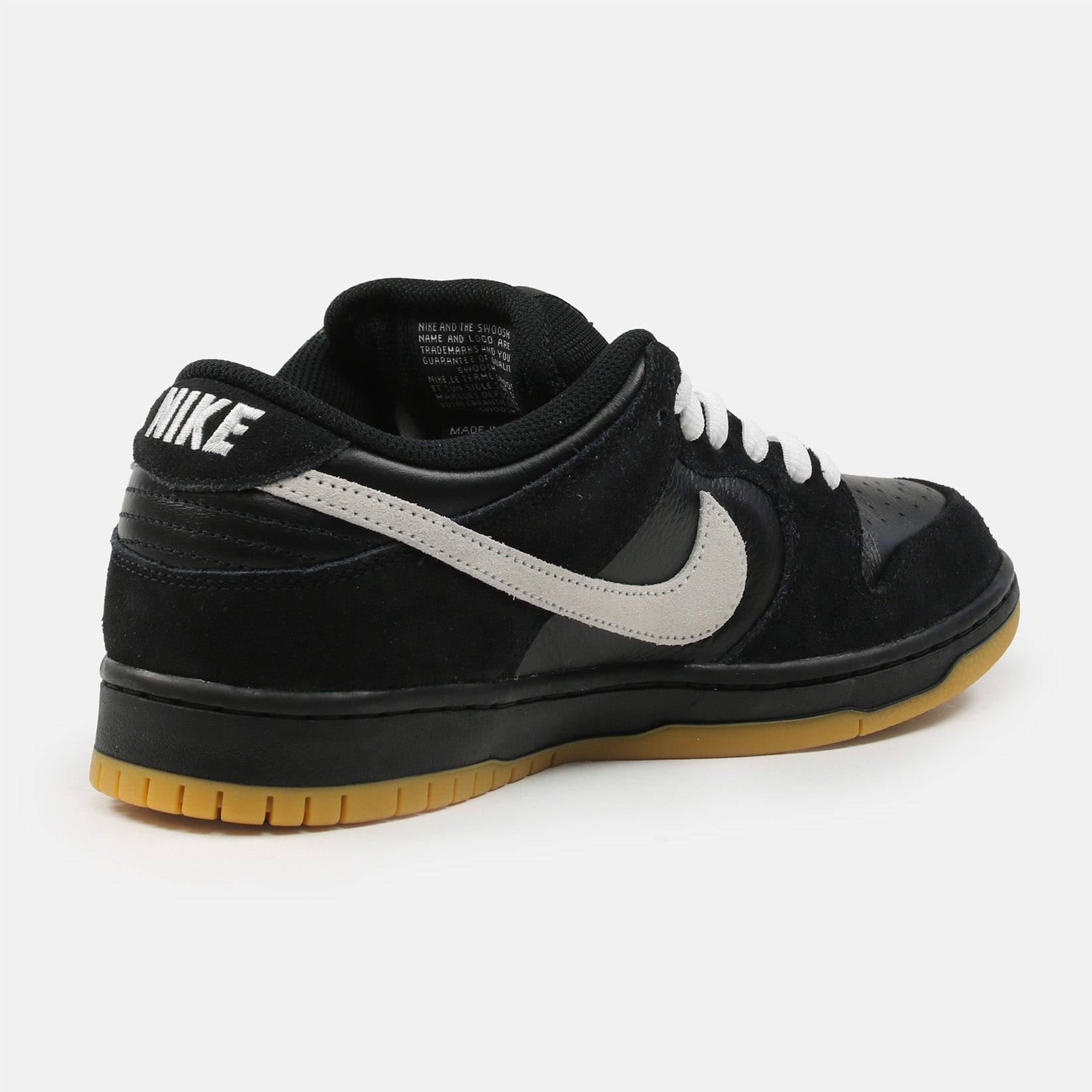 Nike SB Dunk Low Pro - Black/White/Gum Light Brown Schwarz Bild 3