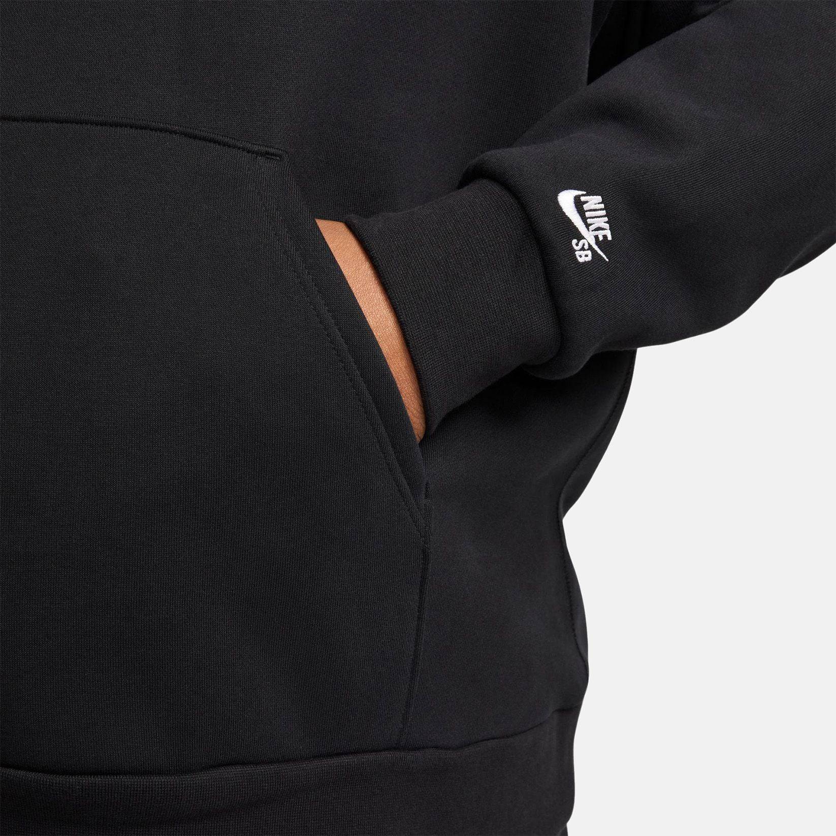 Nike SB Fleece Stallion Hoodie - Black / White Schwarz Bild 3