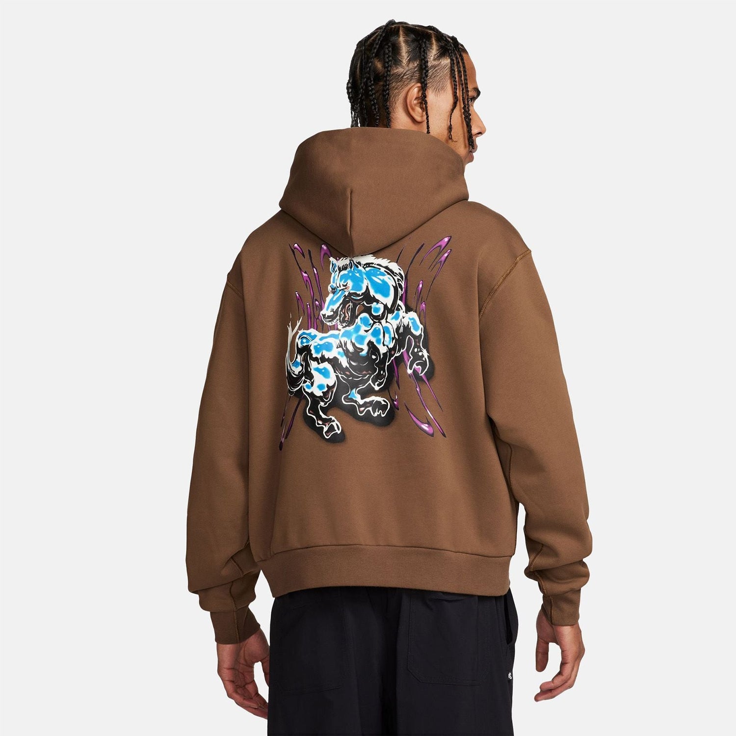 Nike SB Fleece Stallion Hoodie - Light British Tan / White Braun Bild 1