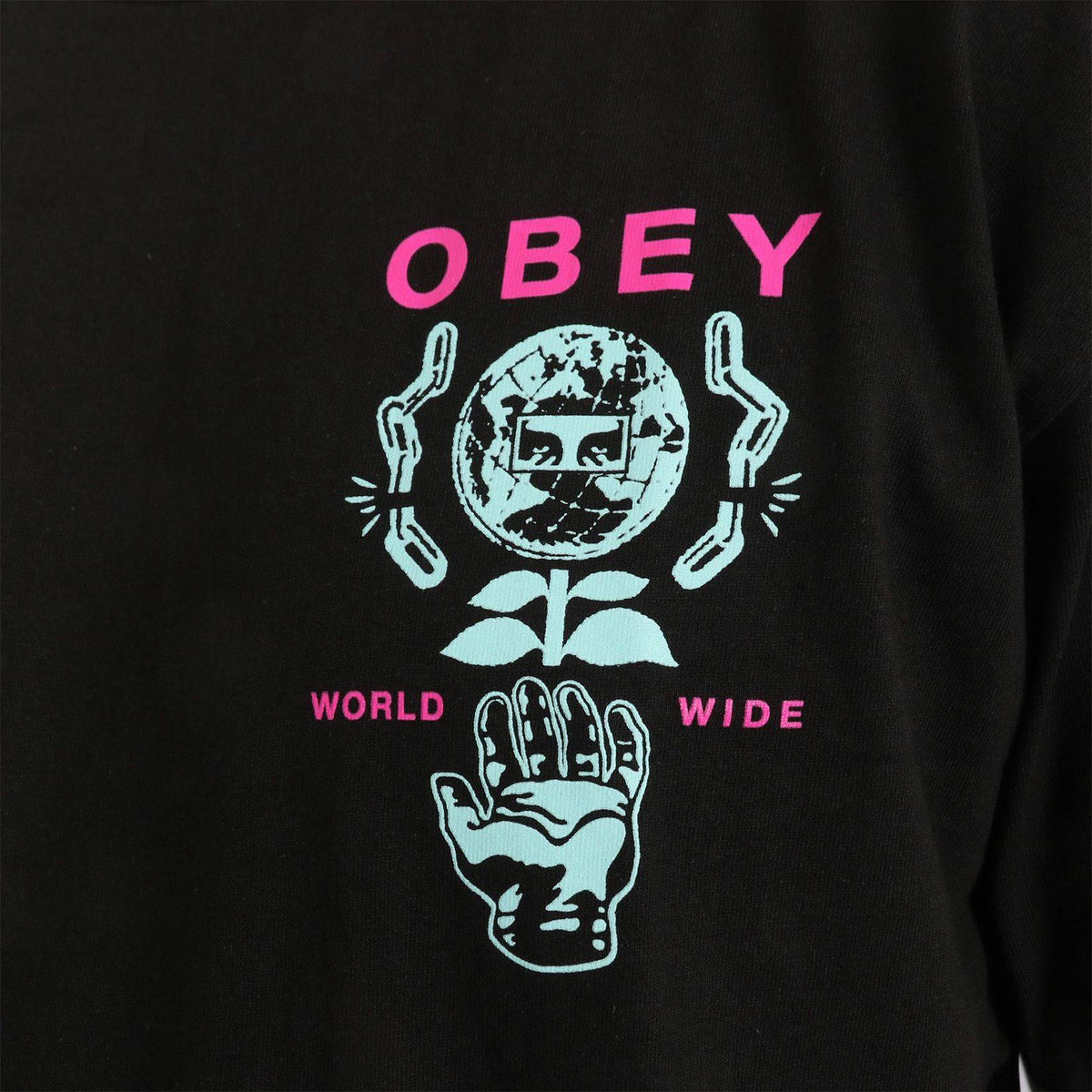 Obey Helping Hand T-Shirt - Black Schwarz Bild 3