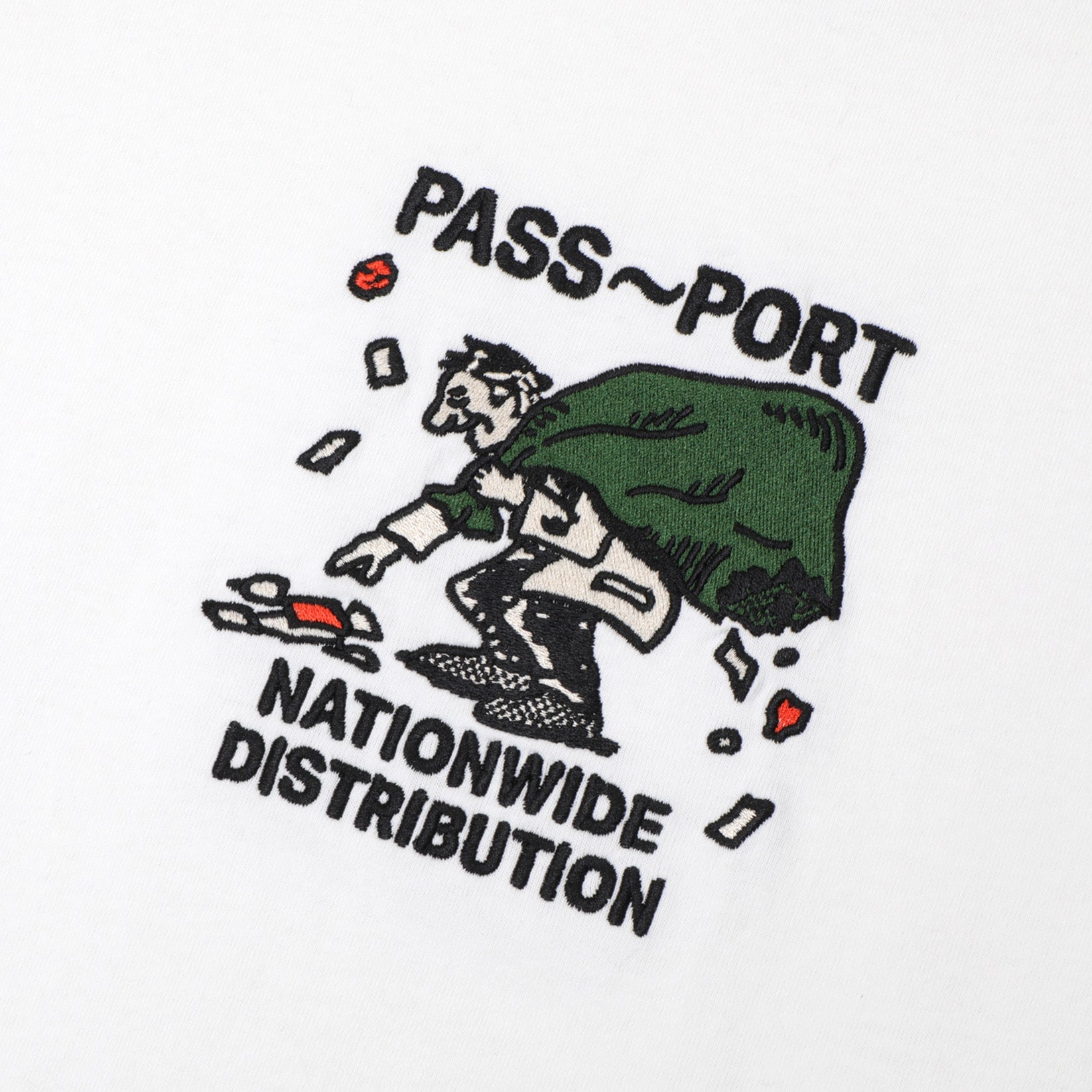 Pass~Port Distribution T-Shirt - White Weiß Bild 2