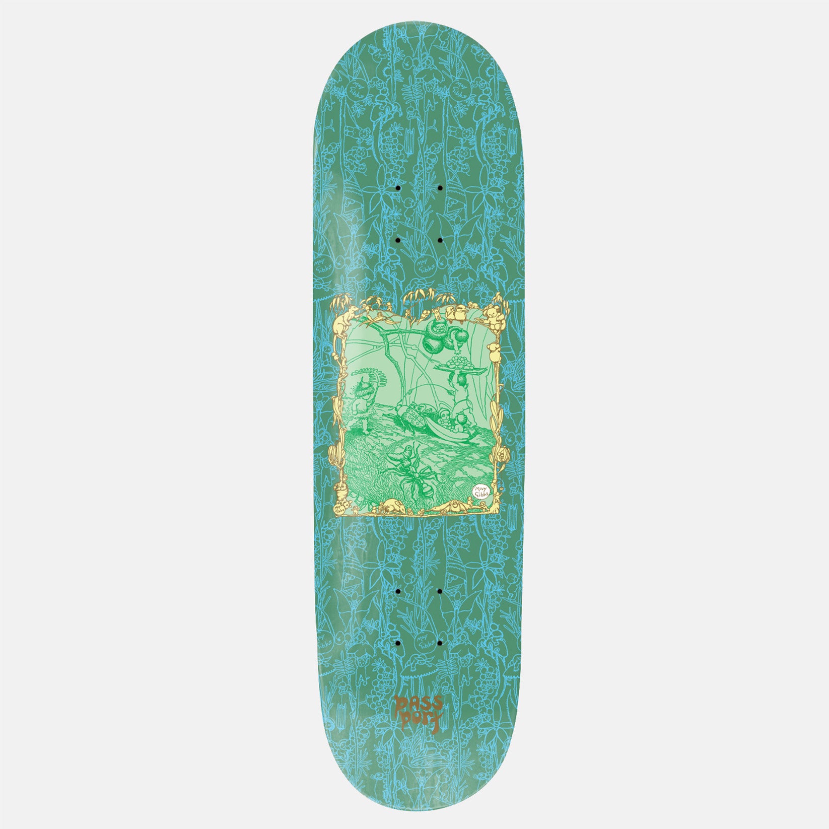 Pass~Port May Gibbs Scribblegum 8.25" Deck Grün Bild 1