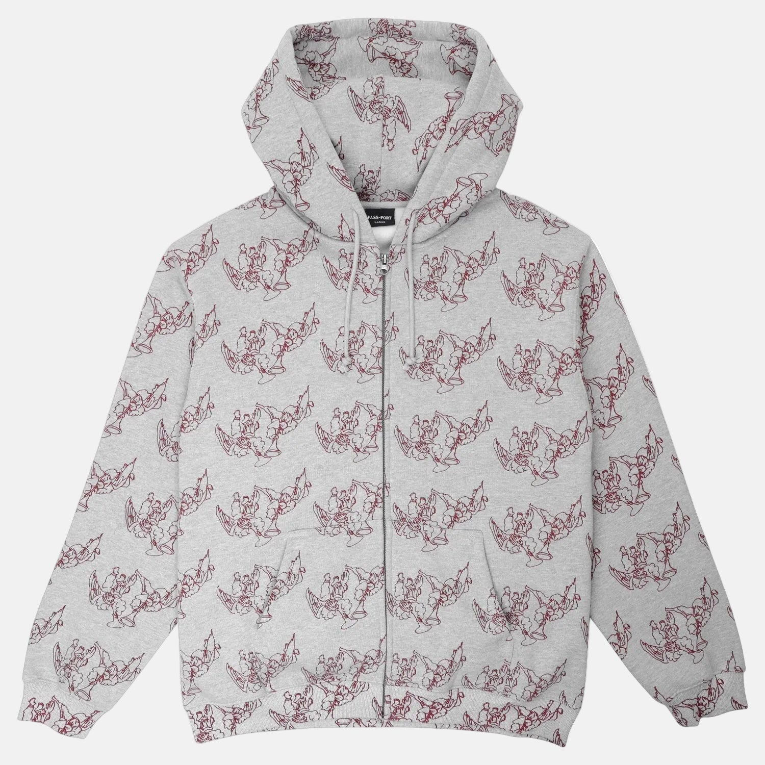 Pass~Port Trumpet Zip Hoodie - Ash Grau Bild 1