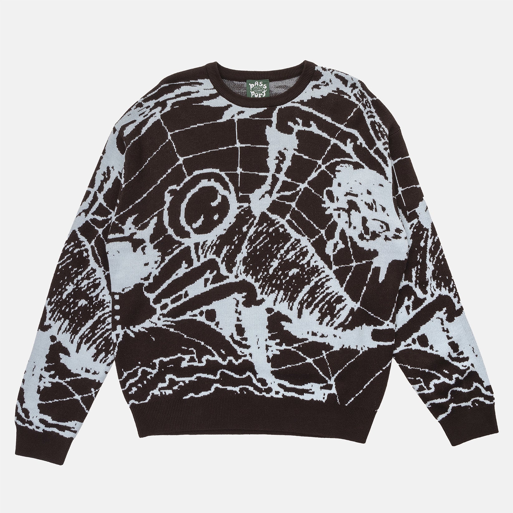 Pass~Port Webbed Bed Knit Sweater - Baby Blue Schwarz Bild 1