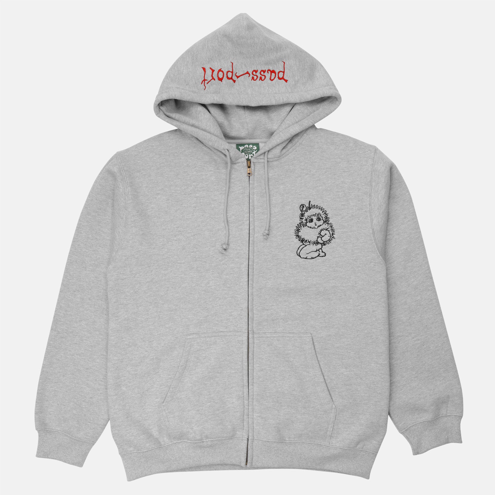 Pass~Port Webbed Bed Zip-Hoodie - Ash Grau Bild 2