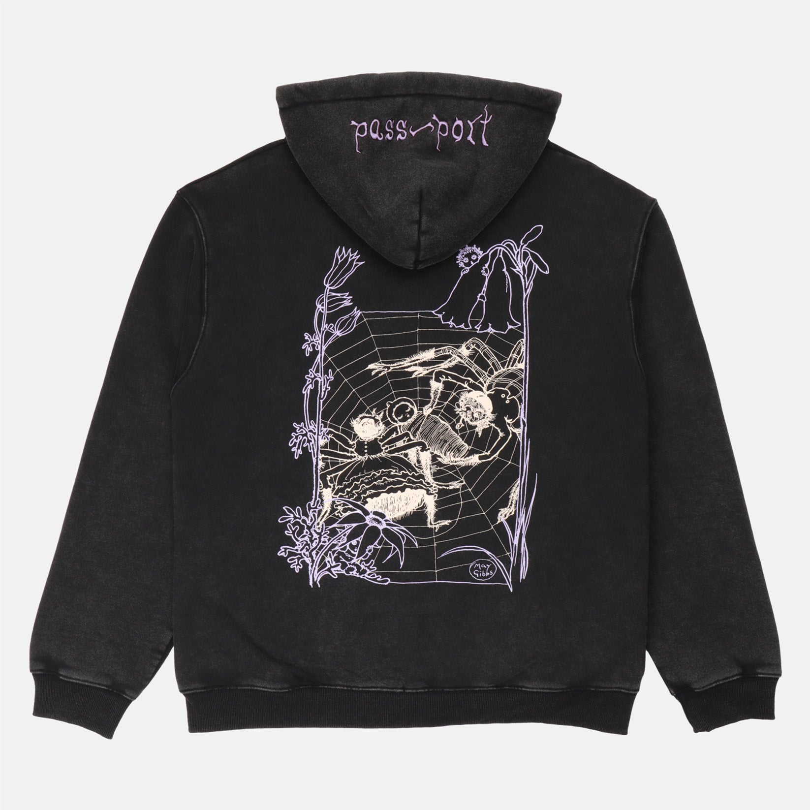 Pass~Port Webbed Bed Zip-Hoodie - Black Schwarz Bild 1