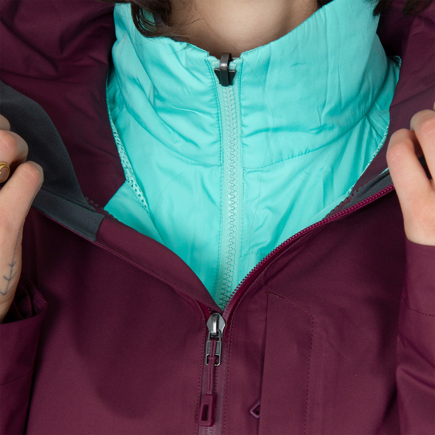 Patagonia W´s 3-in-1 Snowbelle Jacke -Dark Currant DarCur Bild 4